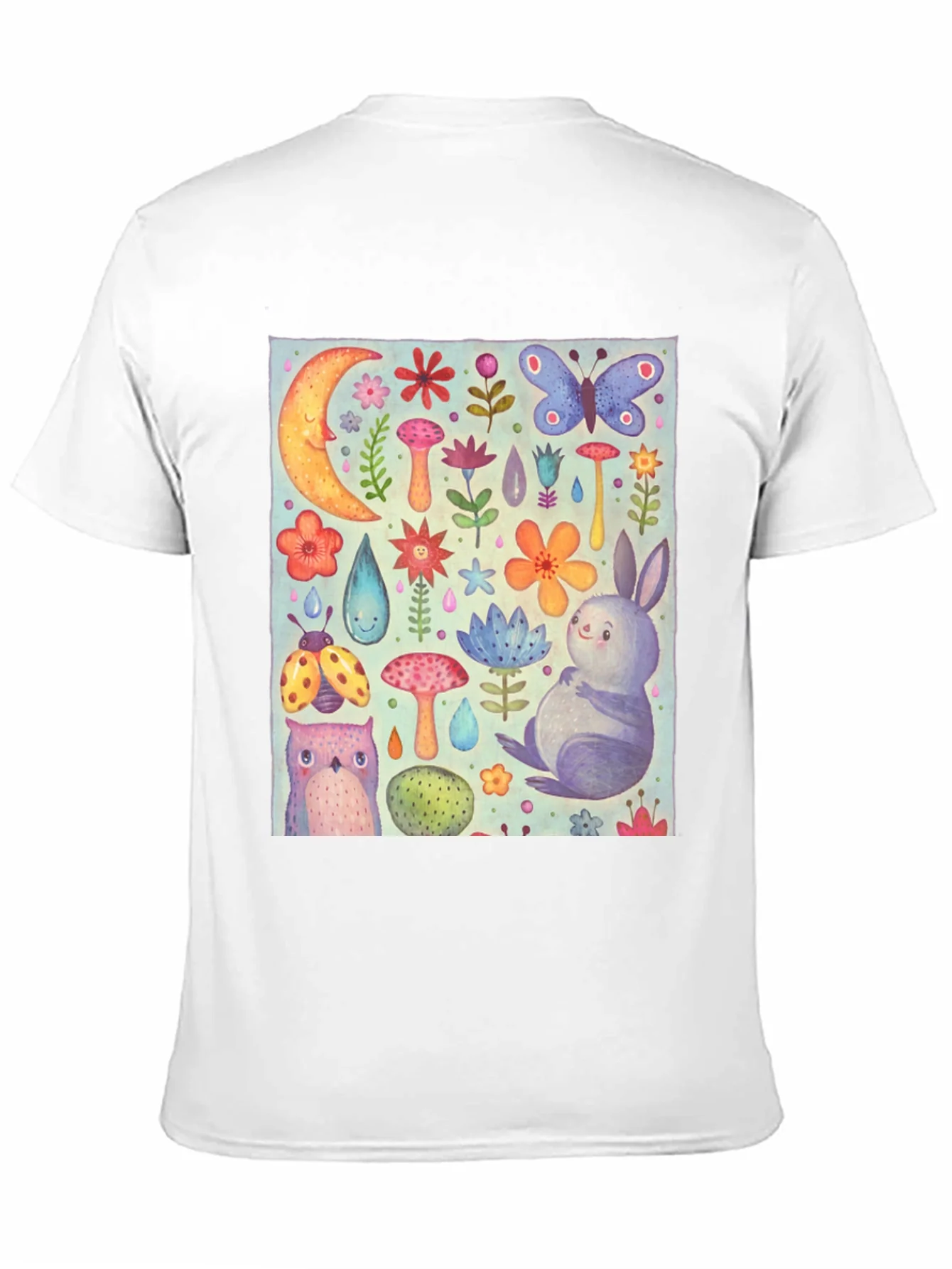 Camiseta Negra con Dise?o Bosque M¨¢gico