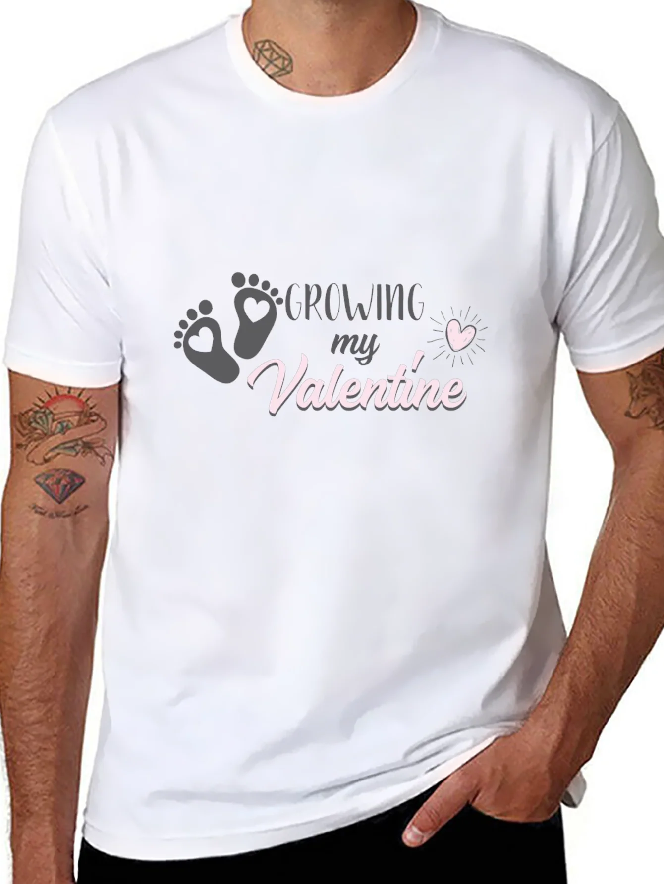 Camiseta Negra Growing my Valentine