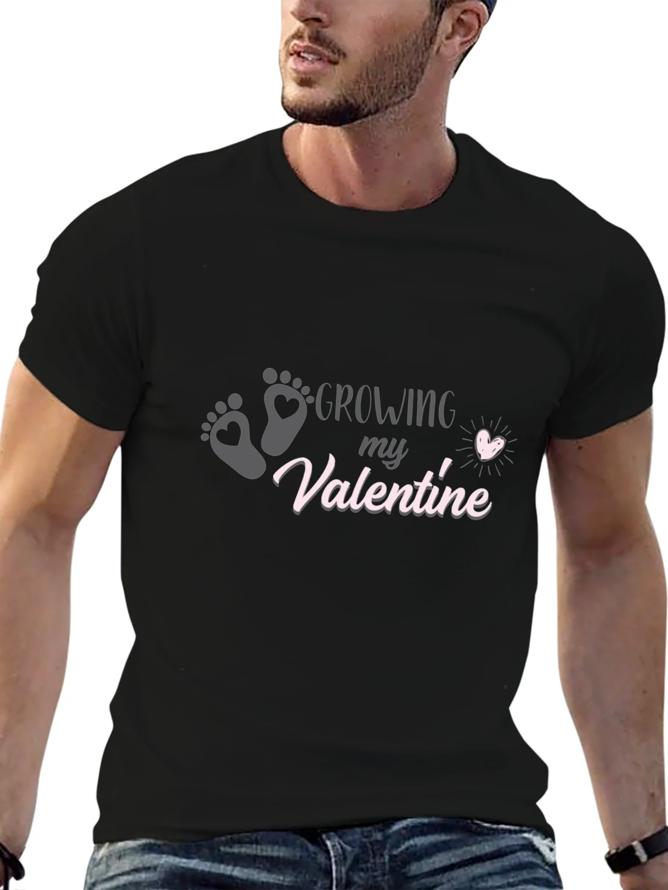 Camiseta Negra Growing my Valentine