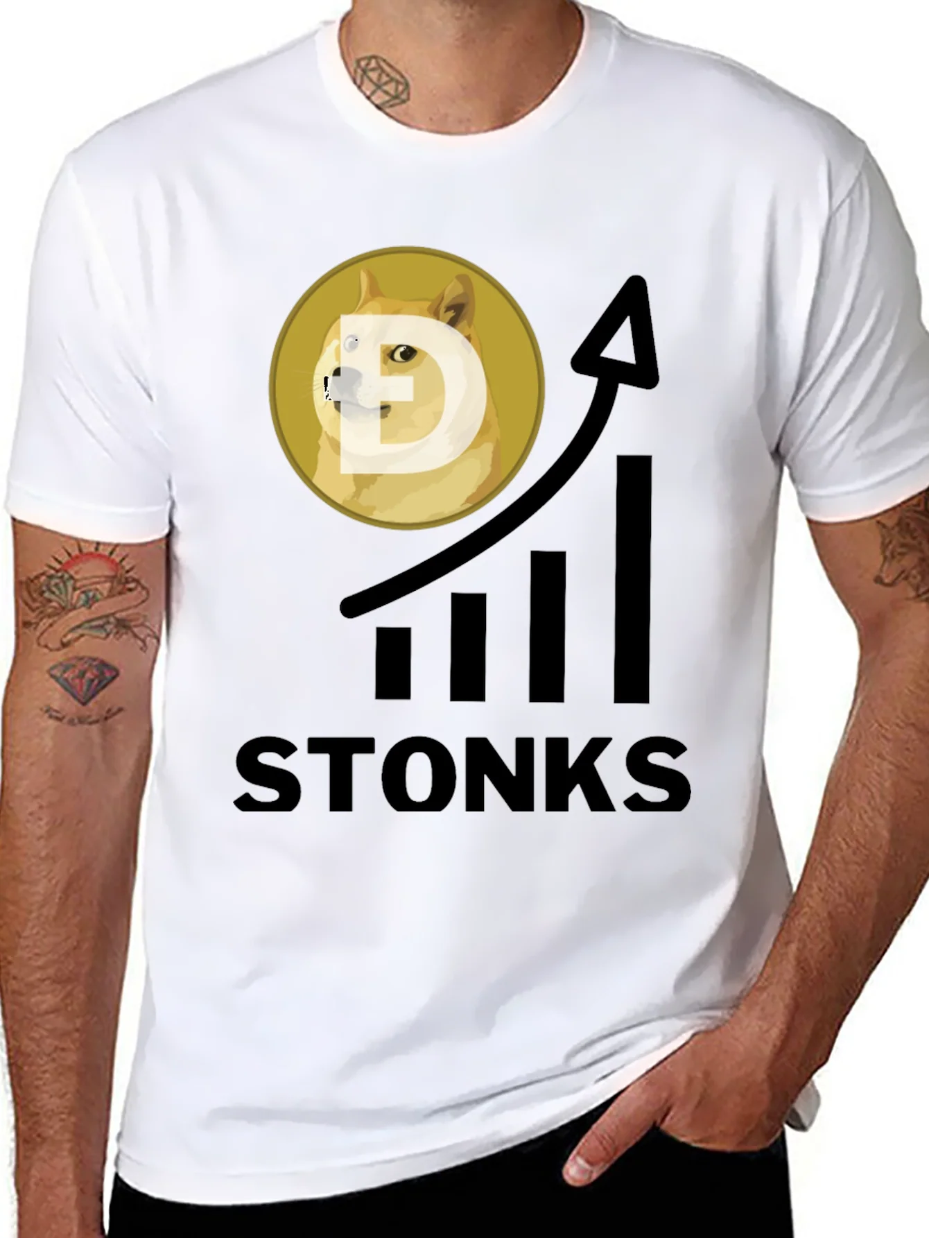 Camiseta Stonks DogeCoin - A la Luna!