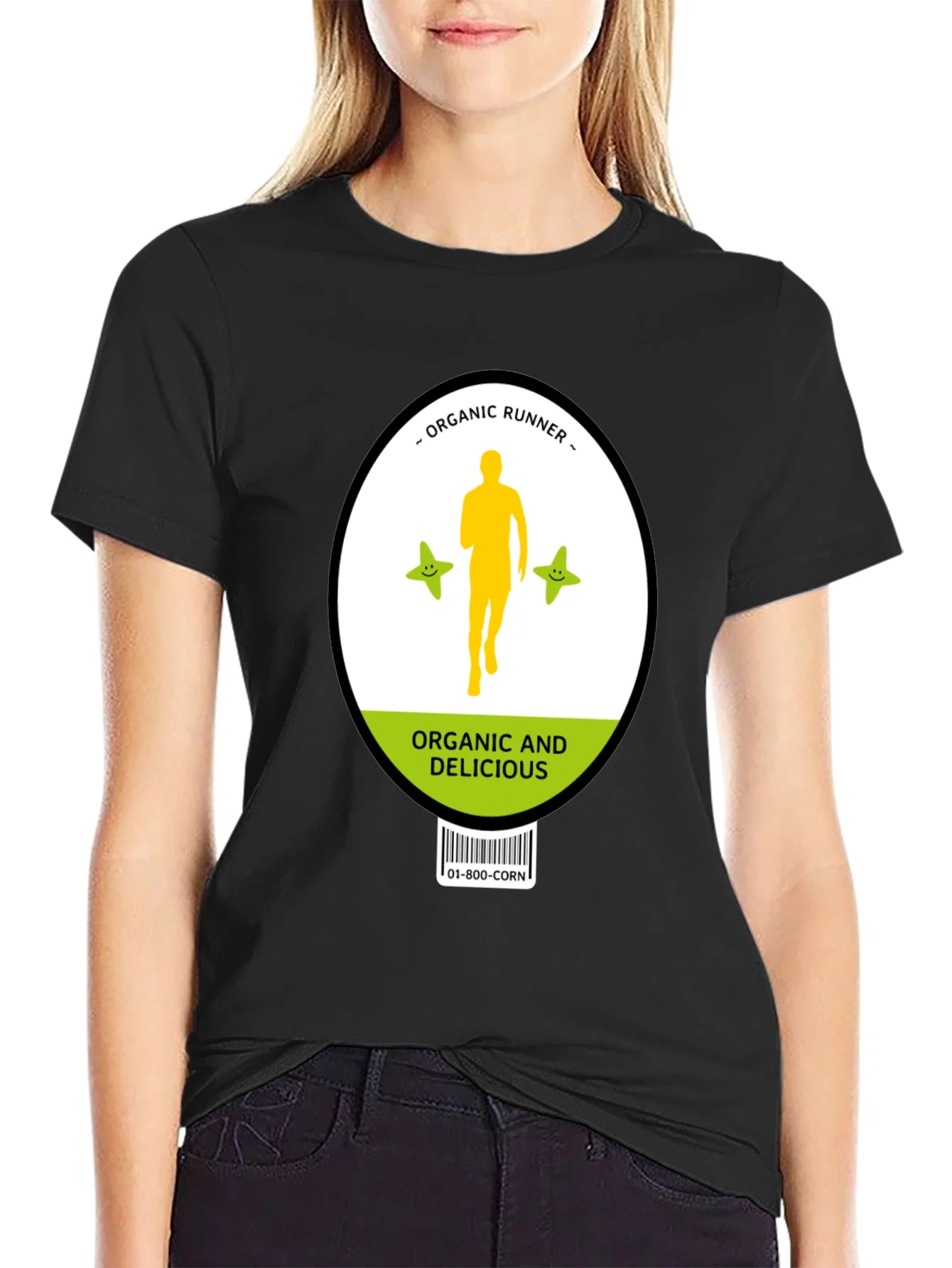 Rebbecca Organic Runner Novelty Graphic T-Shirt