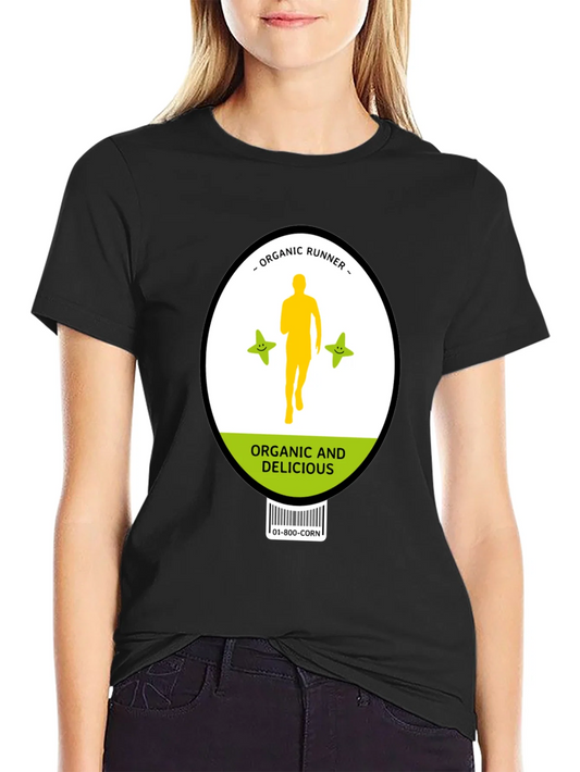 Rebbecca Organic Runner Novelty Graphic T-Shirt
