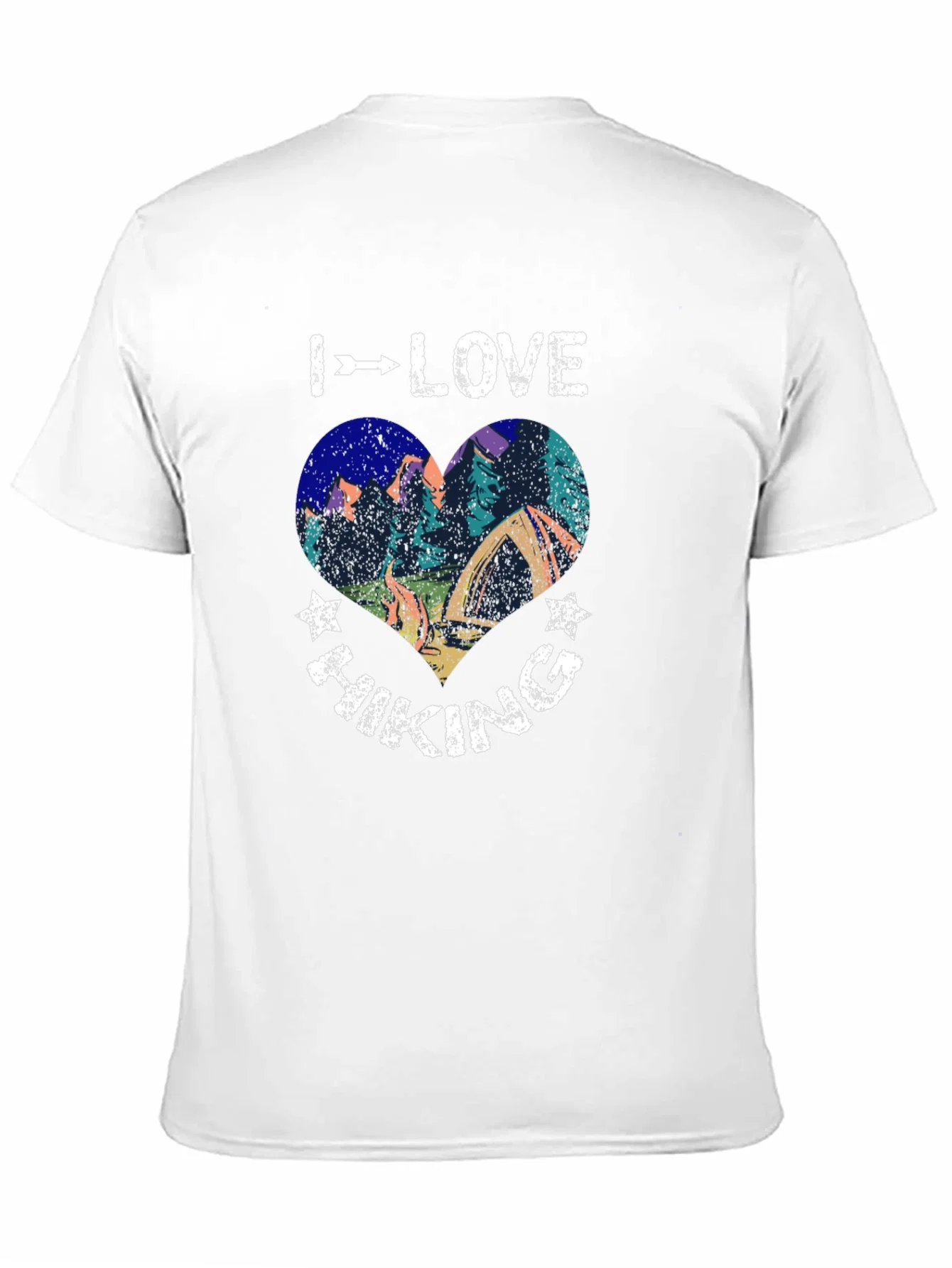 Rebbecca I Love Hiking Graphic Tee - Heart Design