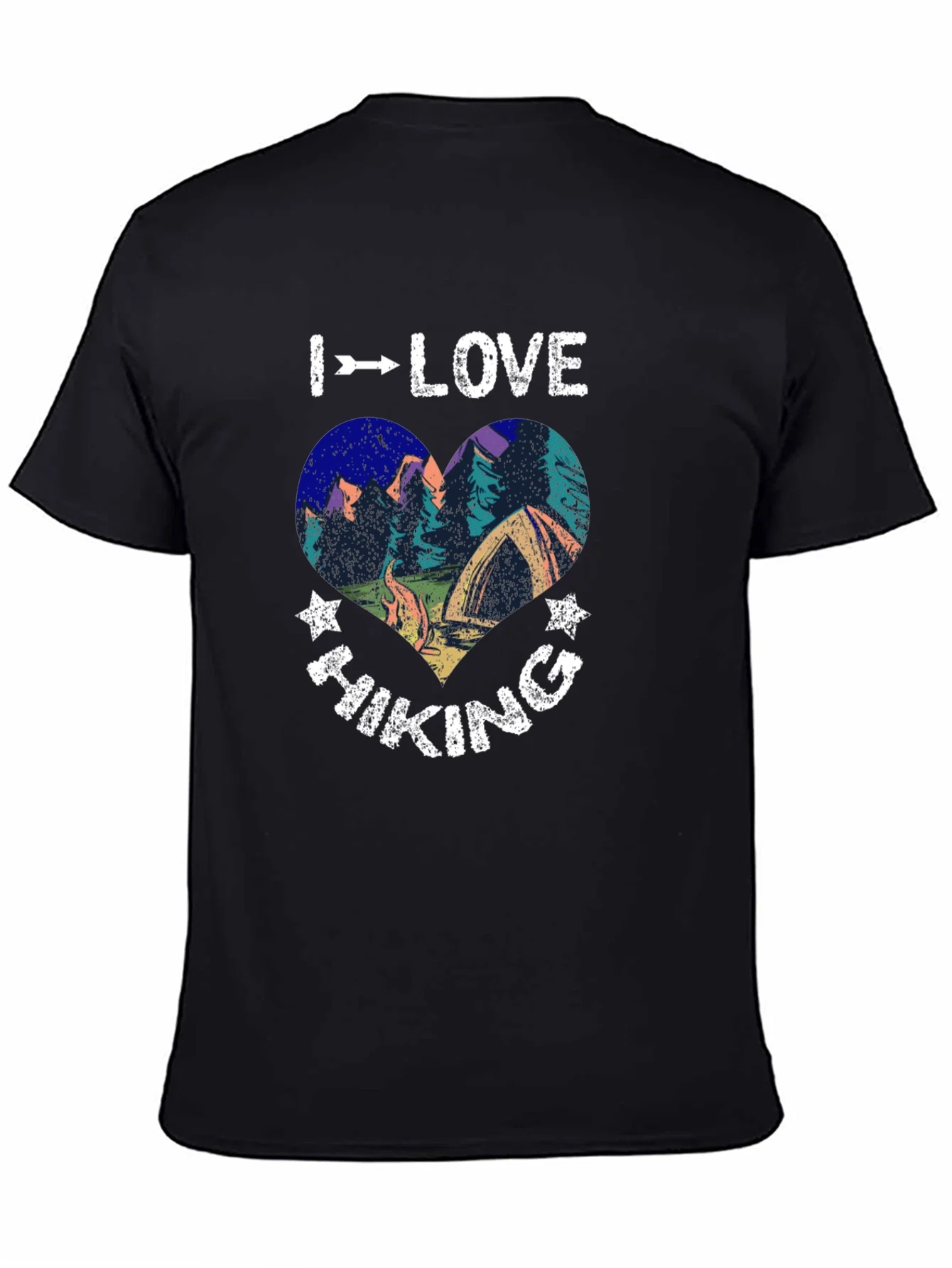 Rebbecca I Love Hiking Graphic Tee - Heart Design