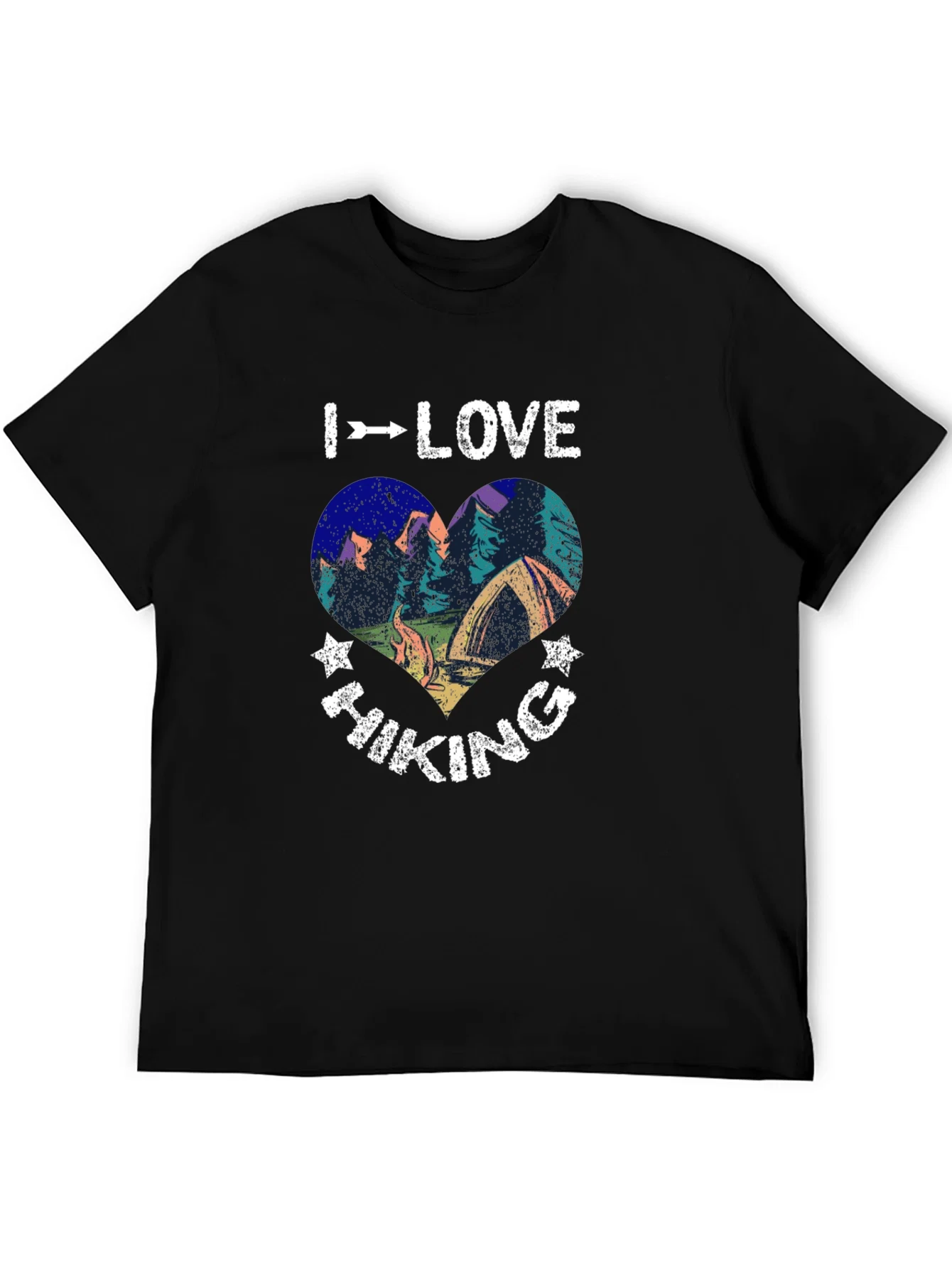 Rebbecca I Love Hiking Graphic Tee - Heart Design