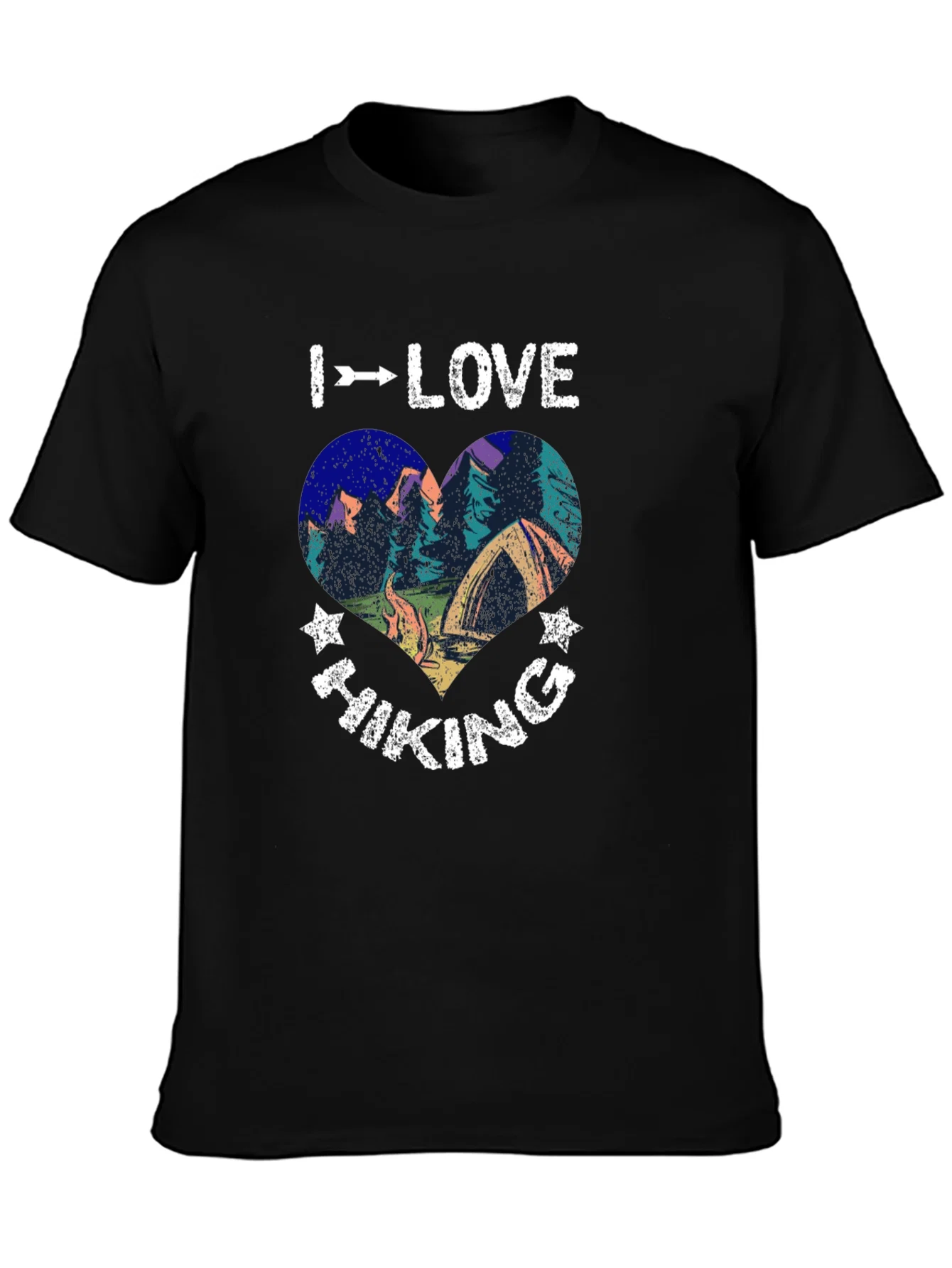 Rebbecca I Love Hiking Graphic Tee - Heart Design