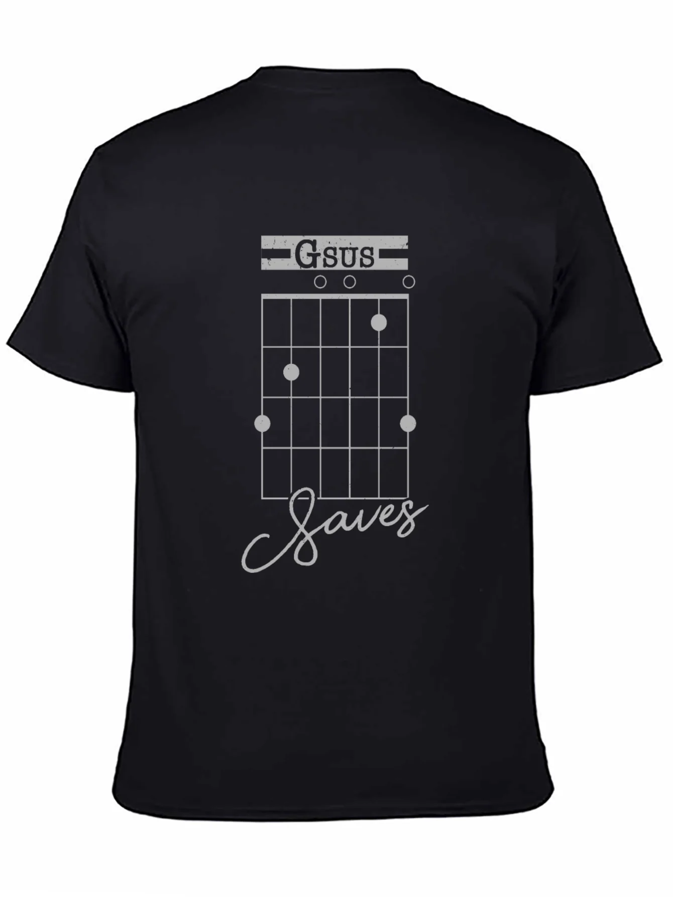 Camiseta Negra Gsus Saves M¨²sica y Humor