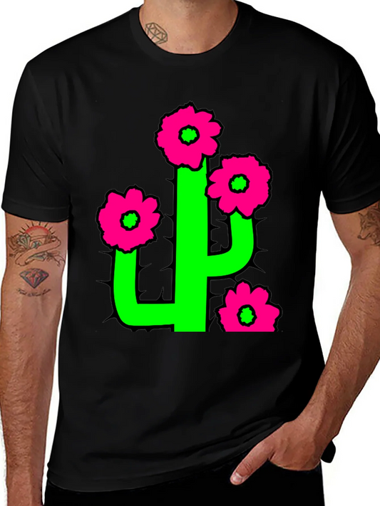 Camiseta Cactus Florido - Estilo Divertido