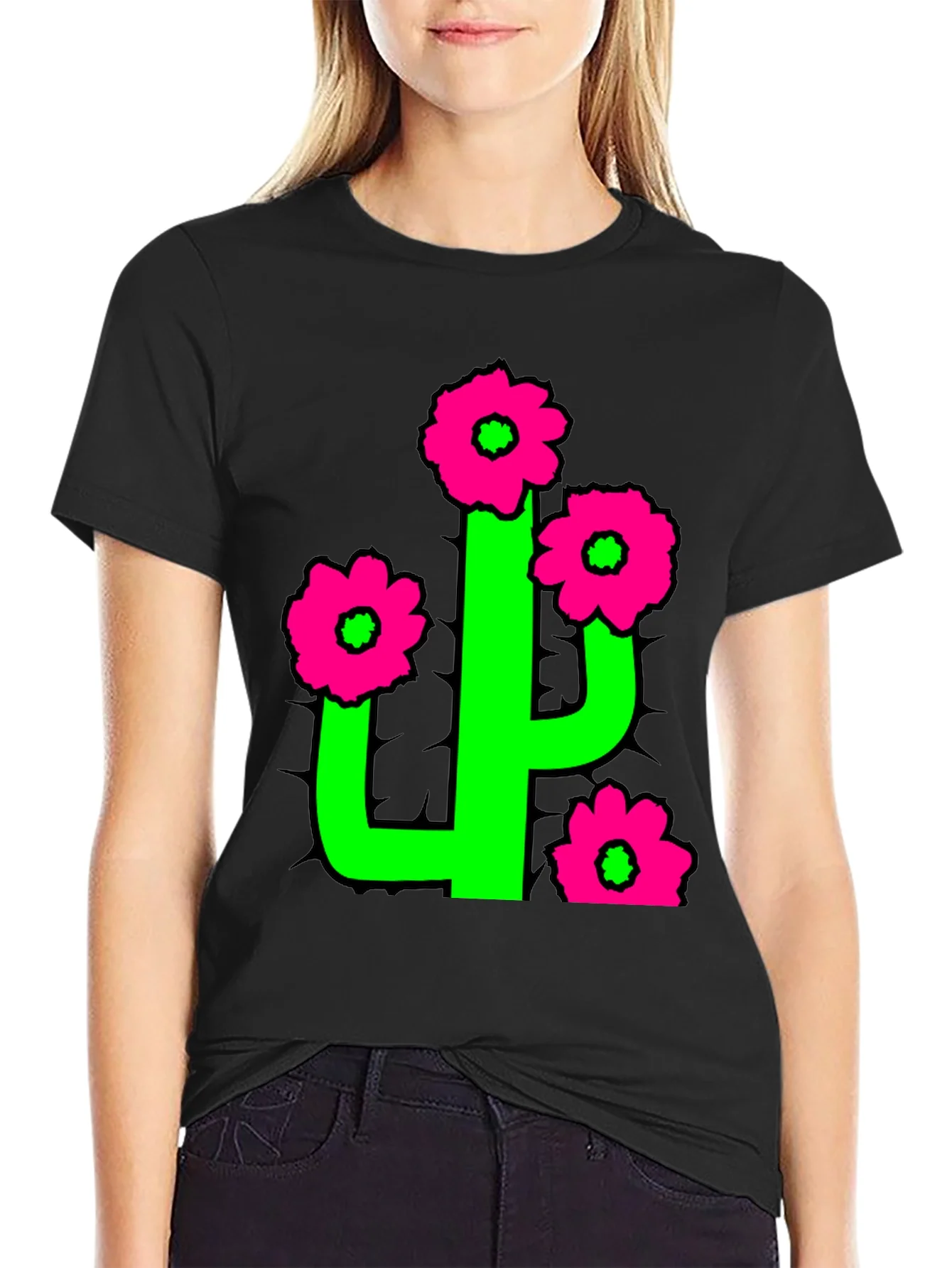 Camiseta Cactus Florido - Estilo Divertido
