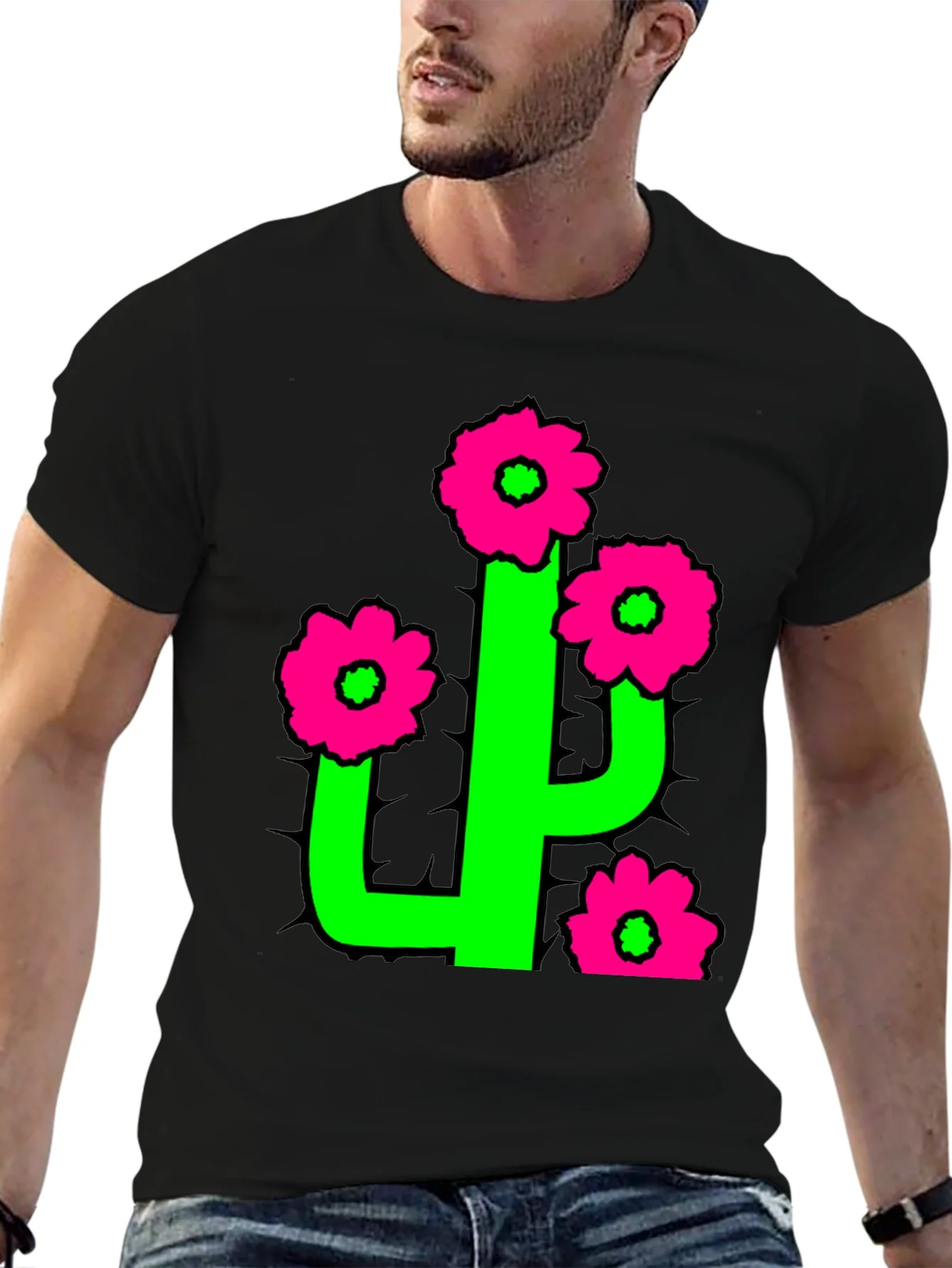 Camiseta Cactus Florido - Estilo Divertido