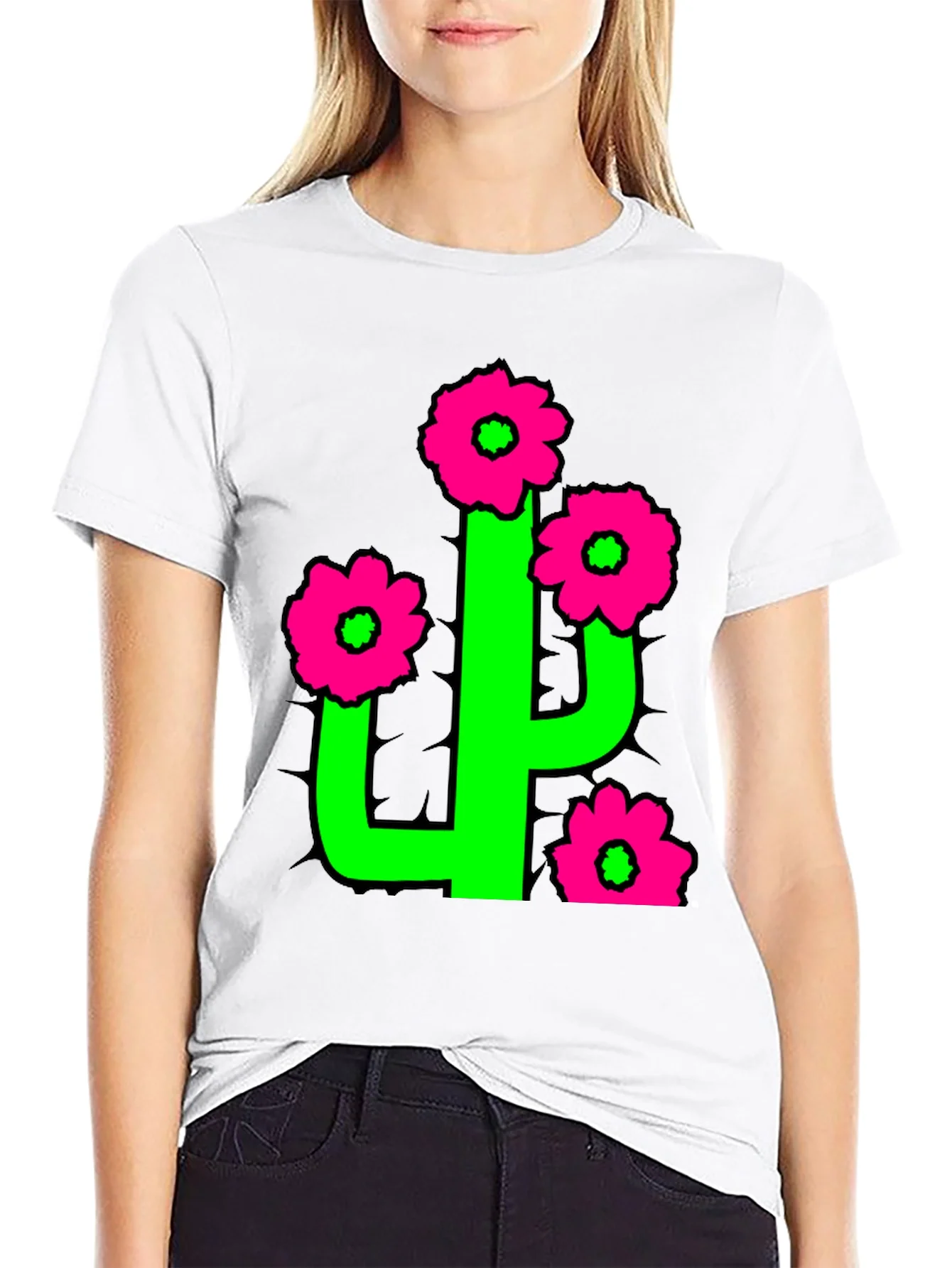 Camiseta Cactus Florido - Estilo Divertido