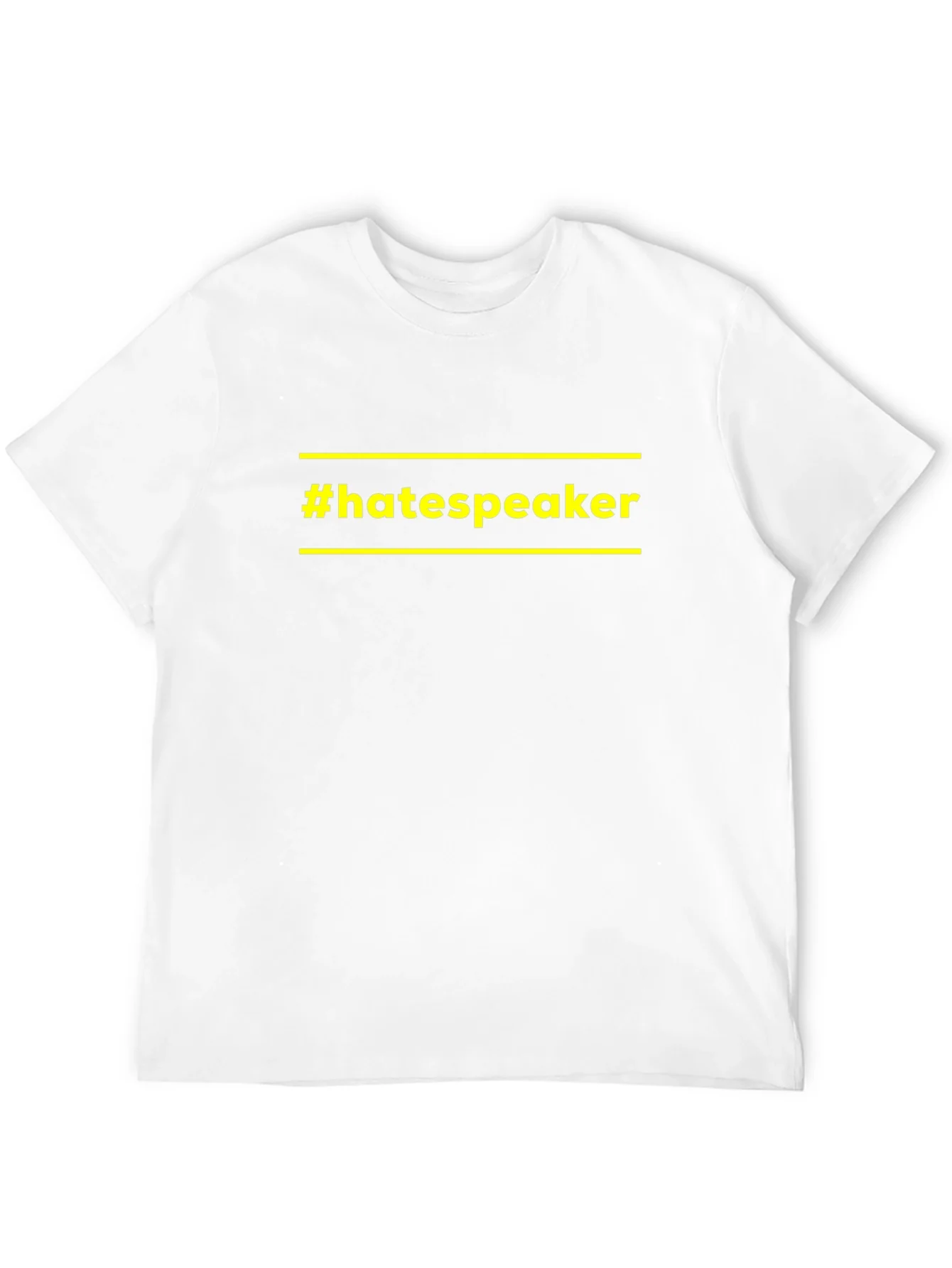 Camiseta Negra #hatespeaker con Dise?o ¨²nico