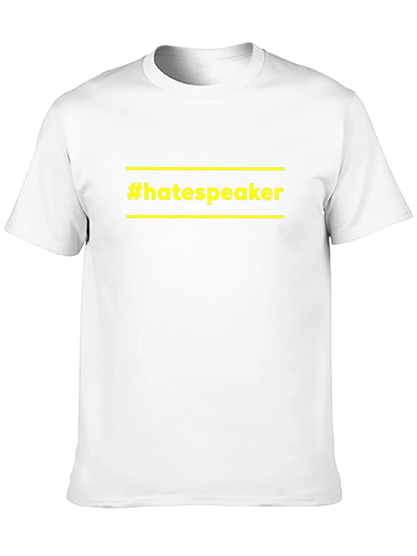 Camiseta Negra #hatespeaker con Dise?o ¨²nico