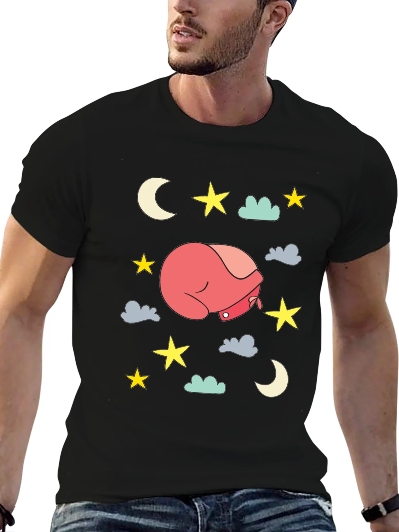 Camiseta Hombre Dise?o Noche Estrellada