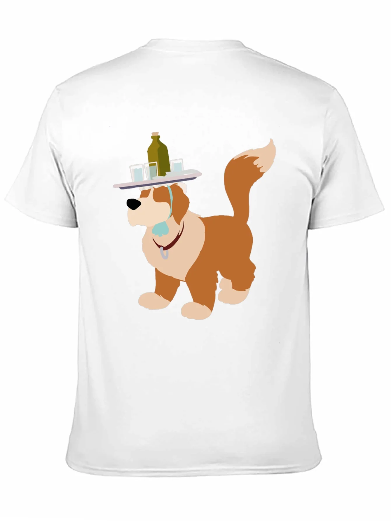 Camiseta Negra con Dise?o de Perro Cantinero