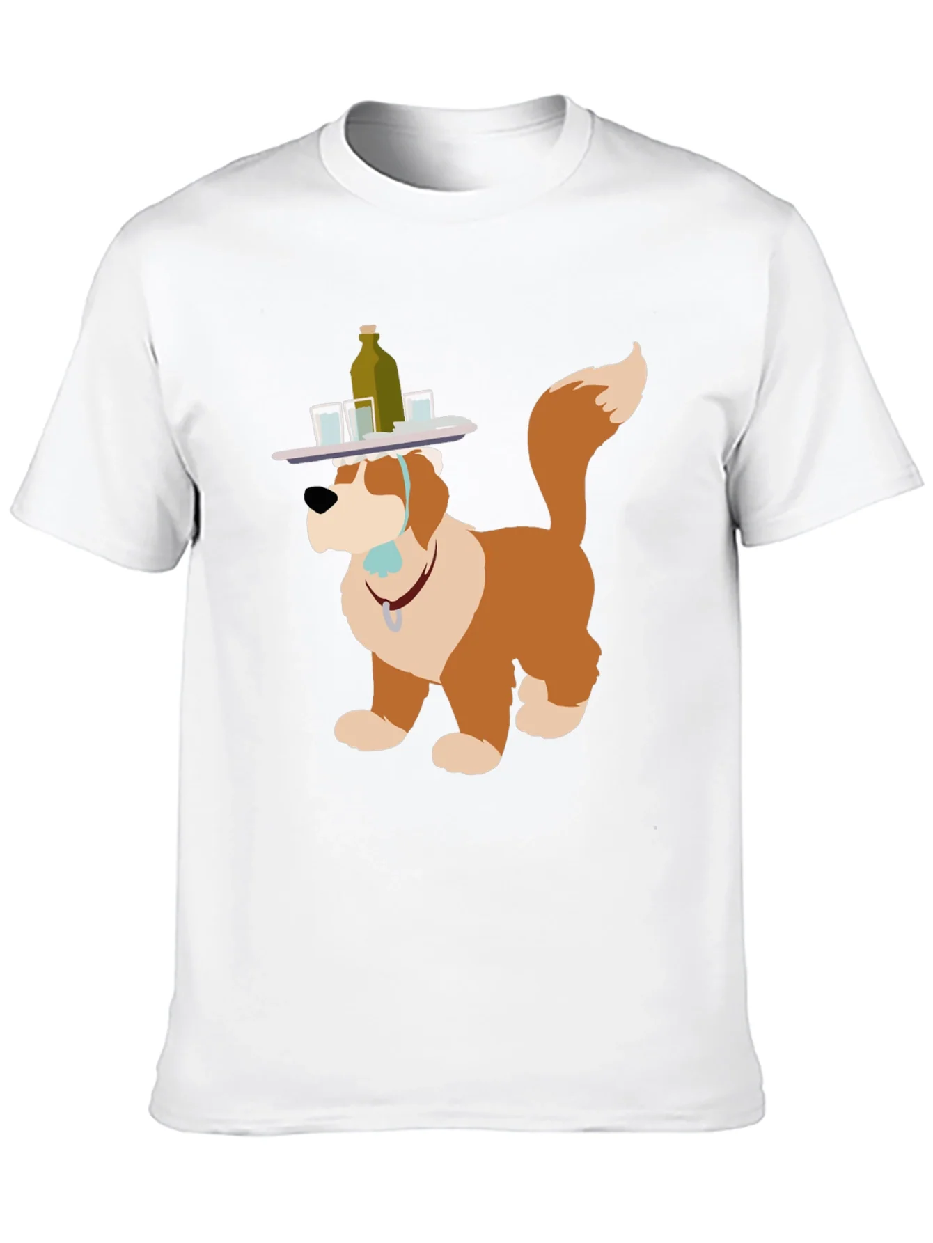 Camiseta Negra con Dise?o de Perro Cantinero