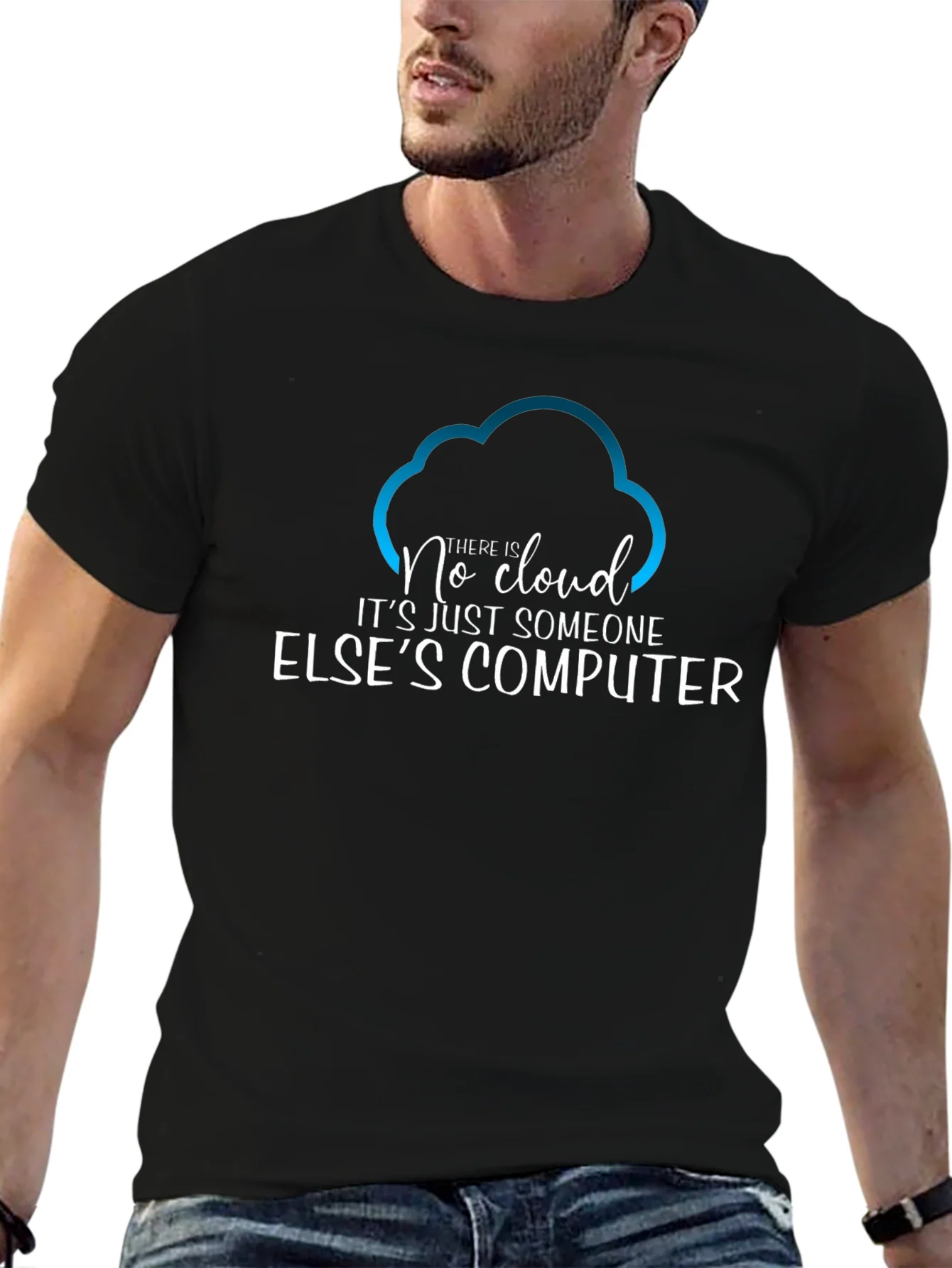 Camiseta Hombre No Cloud - Humor Inform¨¢tico