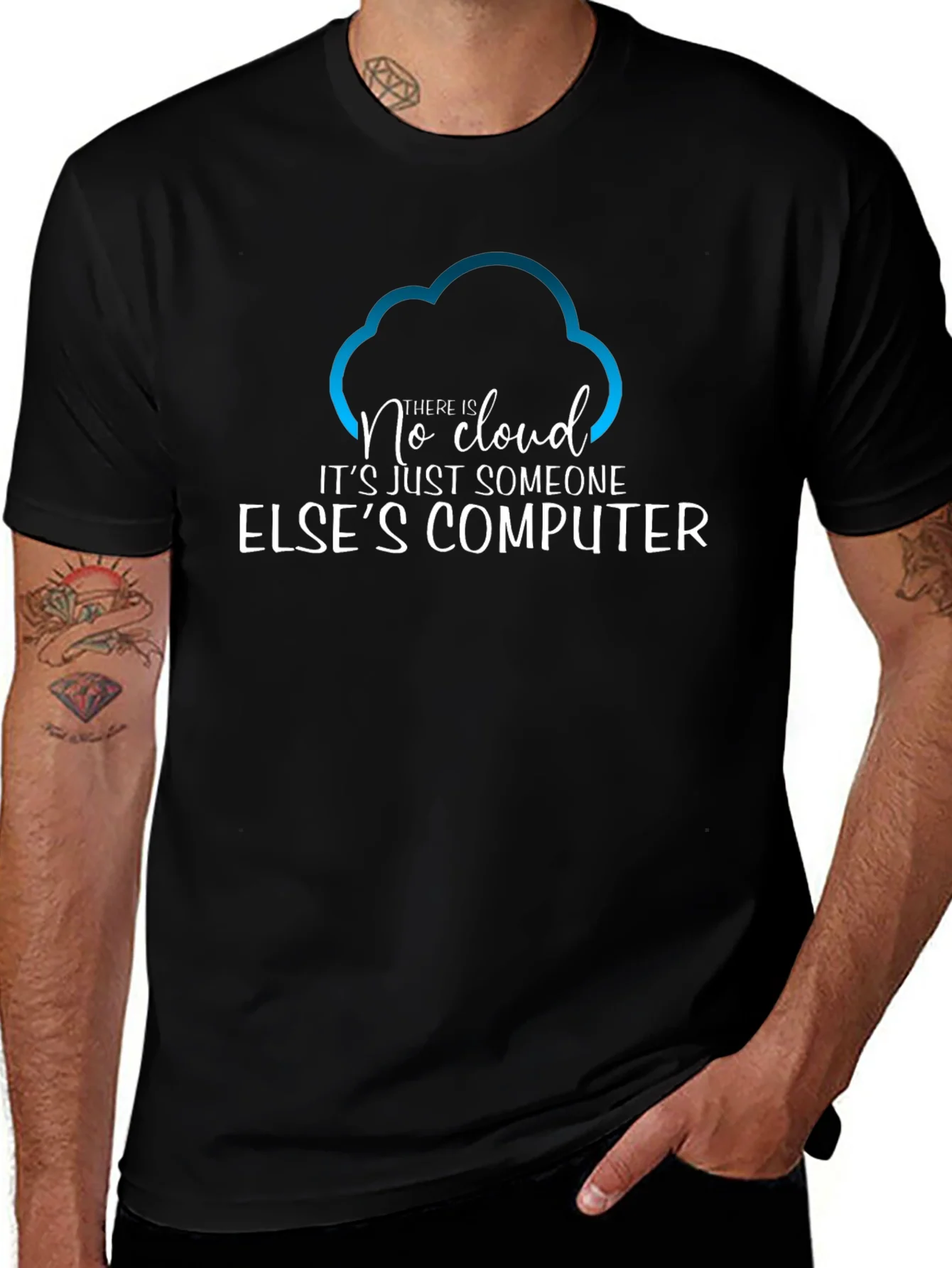 Camiseta Hombre No Cloud - Humor Inform¨¢tico