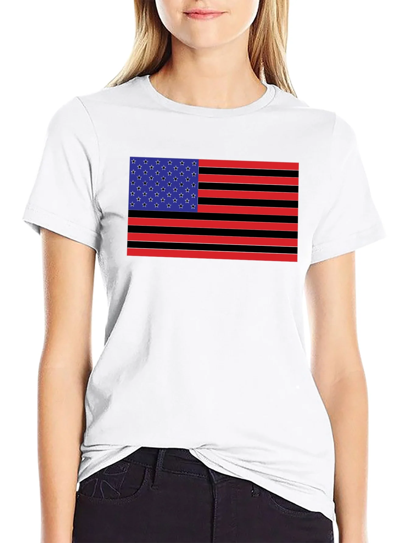 Rebbecca American Flag Graphic Tee - Patriotic Style