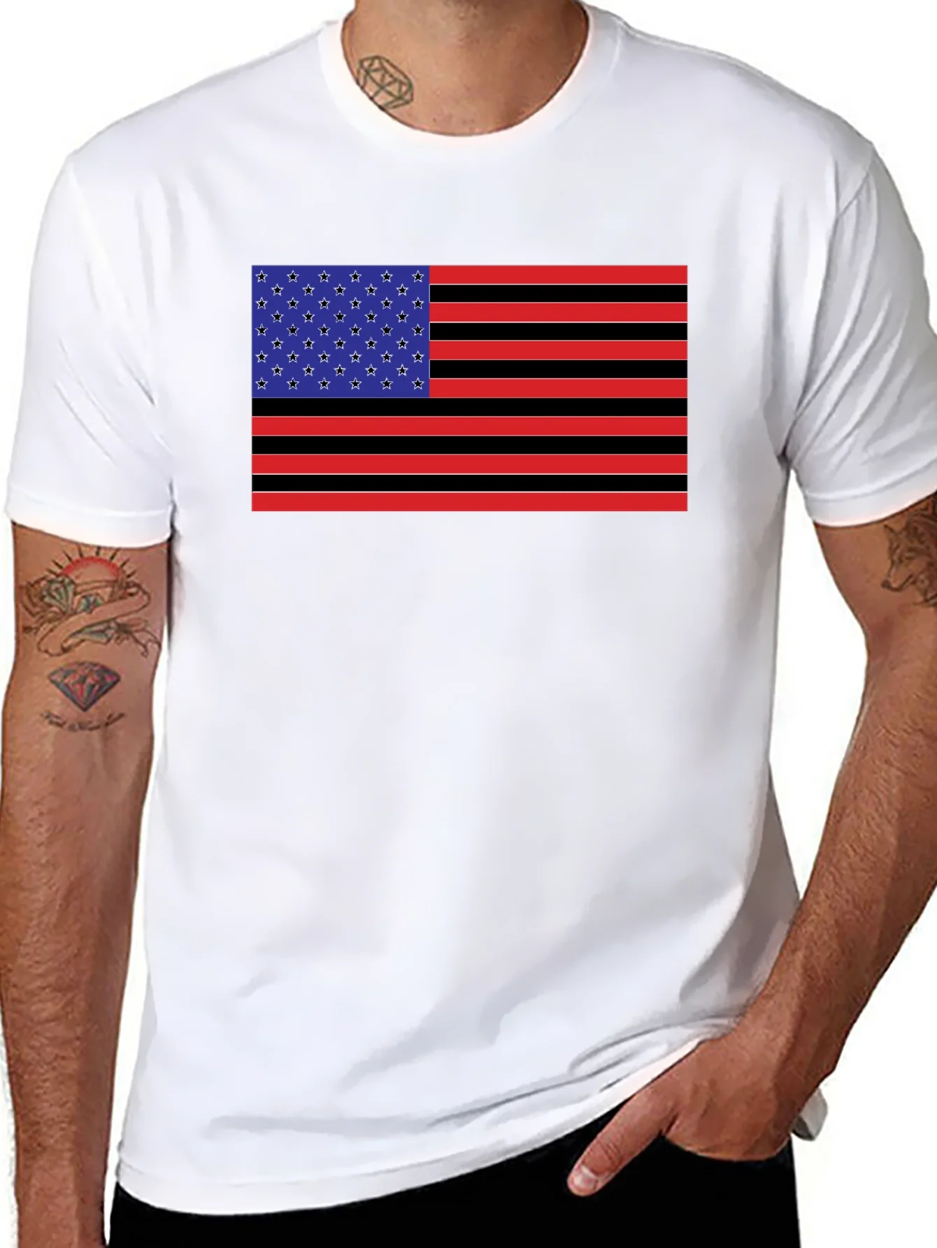 Rebbecca American Flag Graphic Tee - Patriotic Style