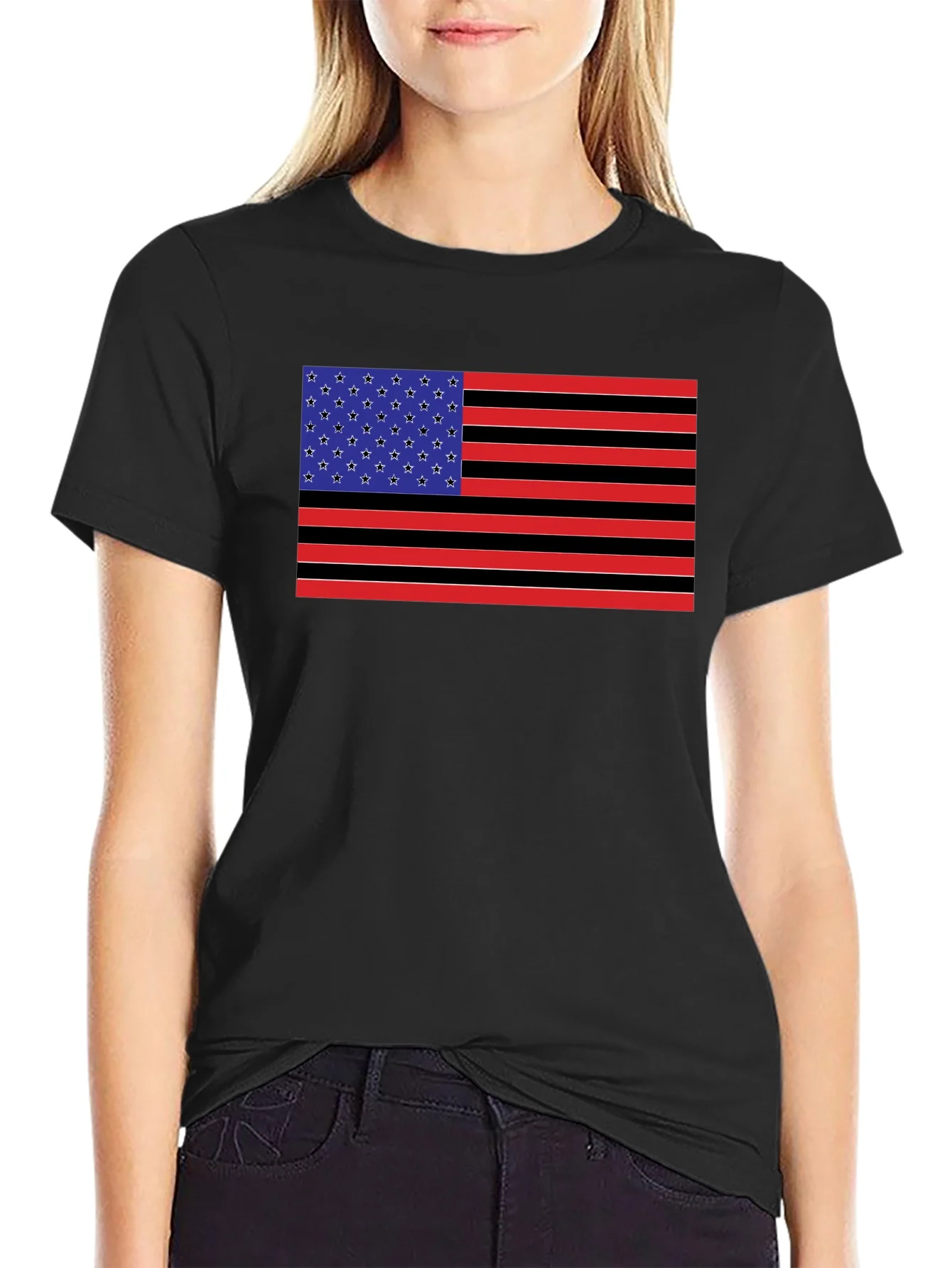 Rebbecca American Flag Graphic Tee - Patriotic Style