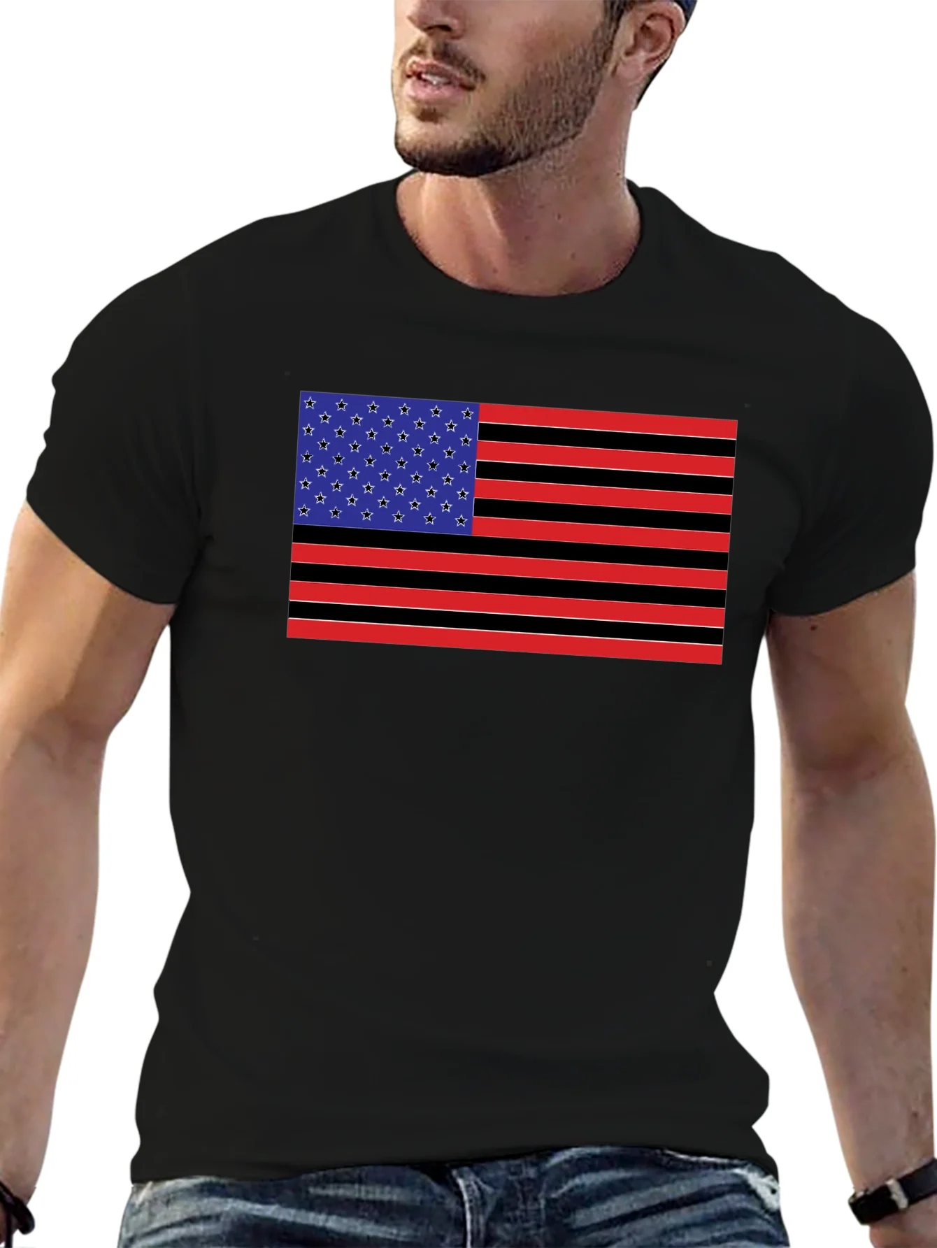 Rebbecca American Flag Graphic Tee - Patriotic Style