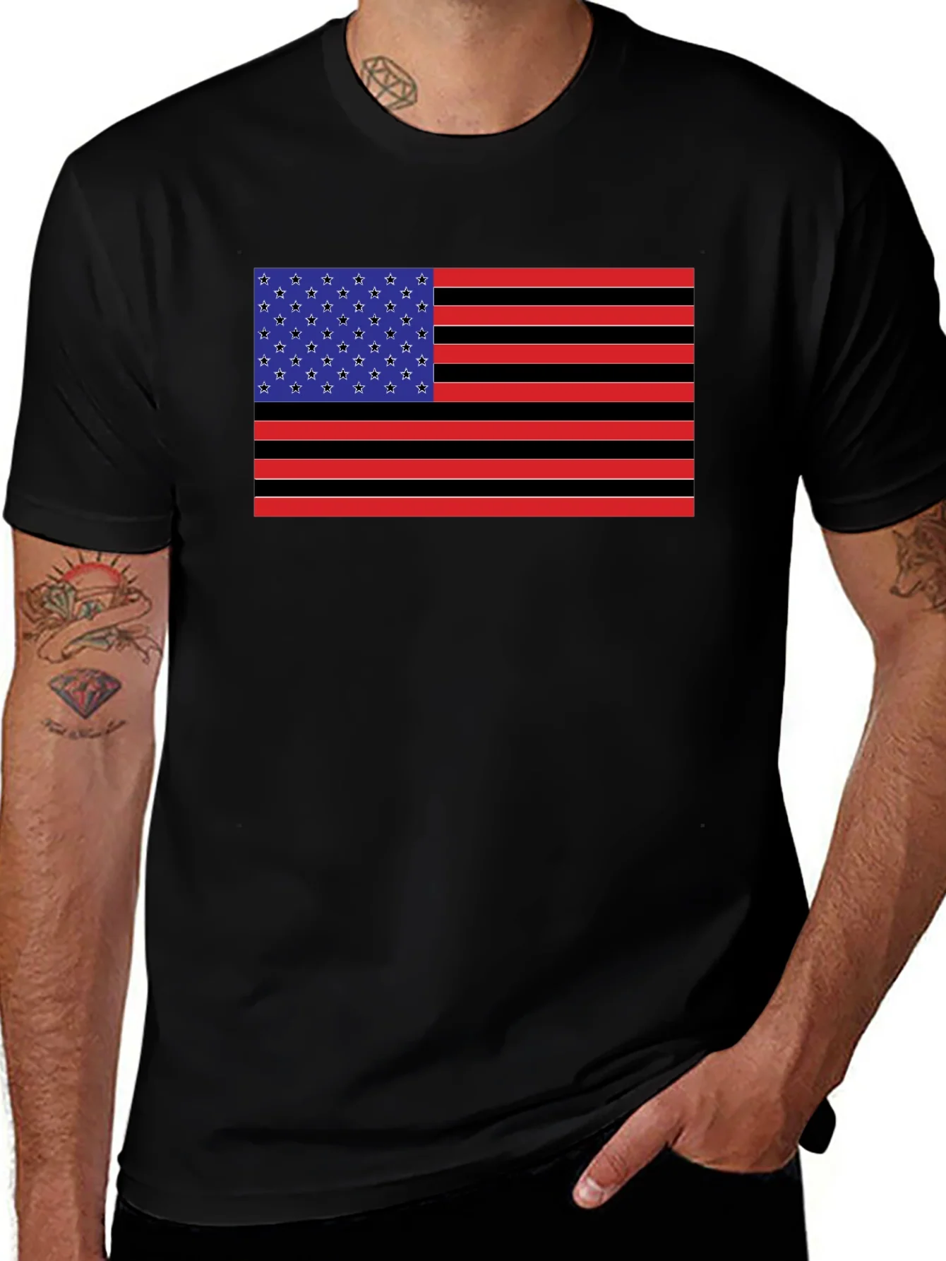 Rebbecca American Flag Graphic Tee - Patriotic Style