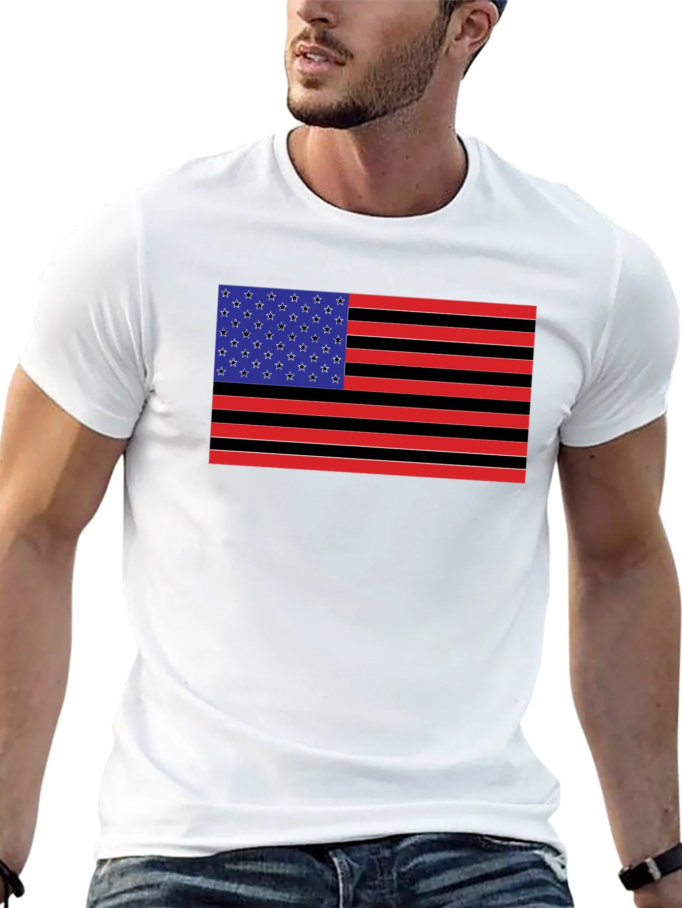 Rebbecca American Flag Graphic Tee - Patriotic Style