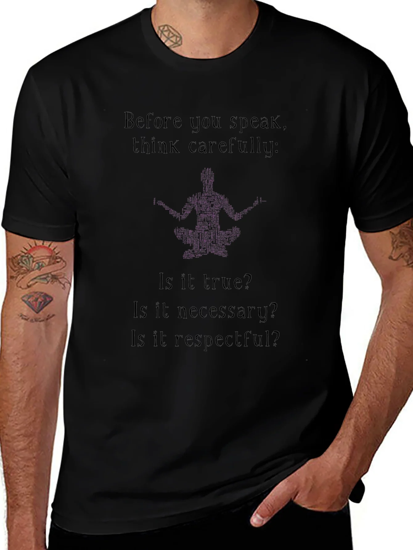 Rebbecca Think Carefully T-Shirt - Black