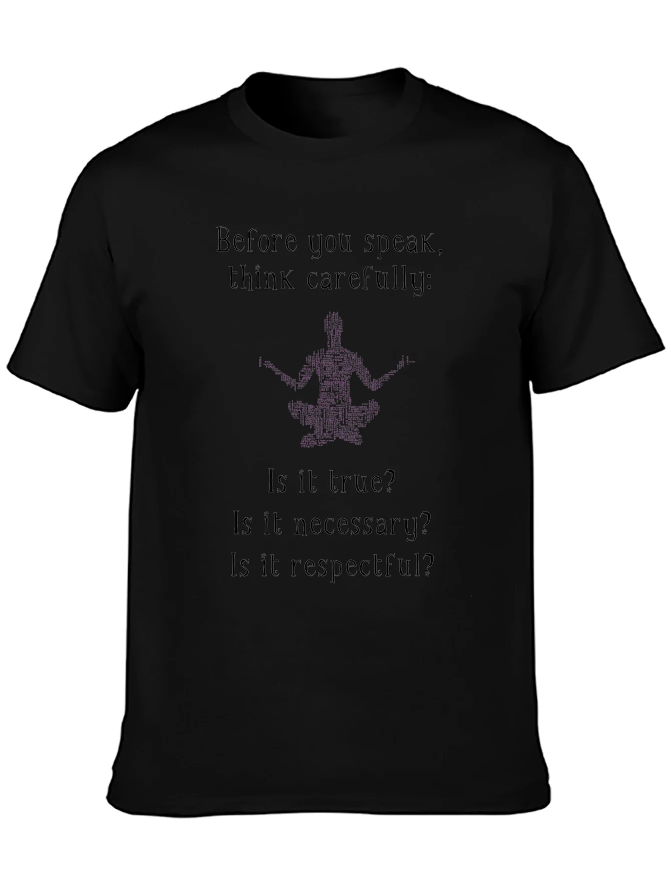 Rebbecca Think Carefully T-Shirt - Black