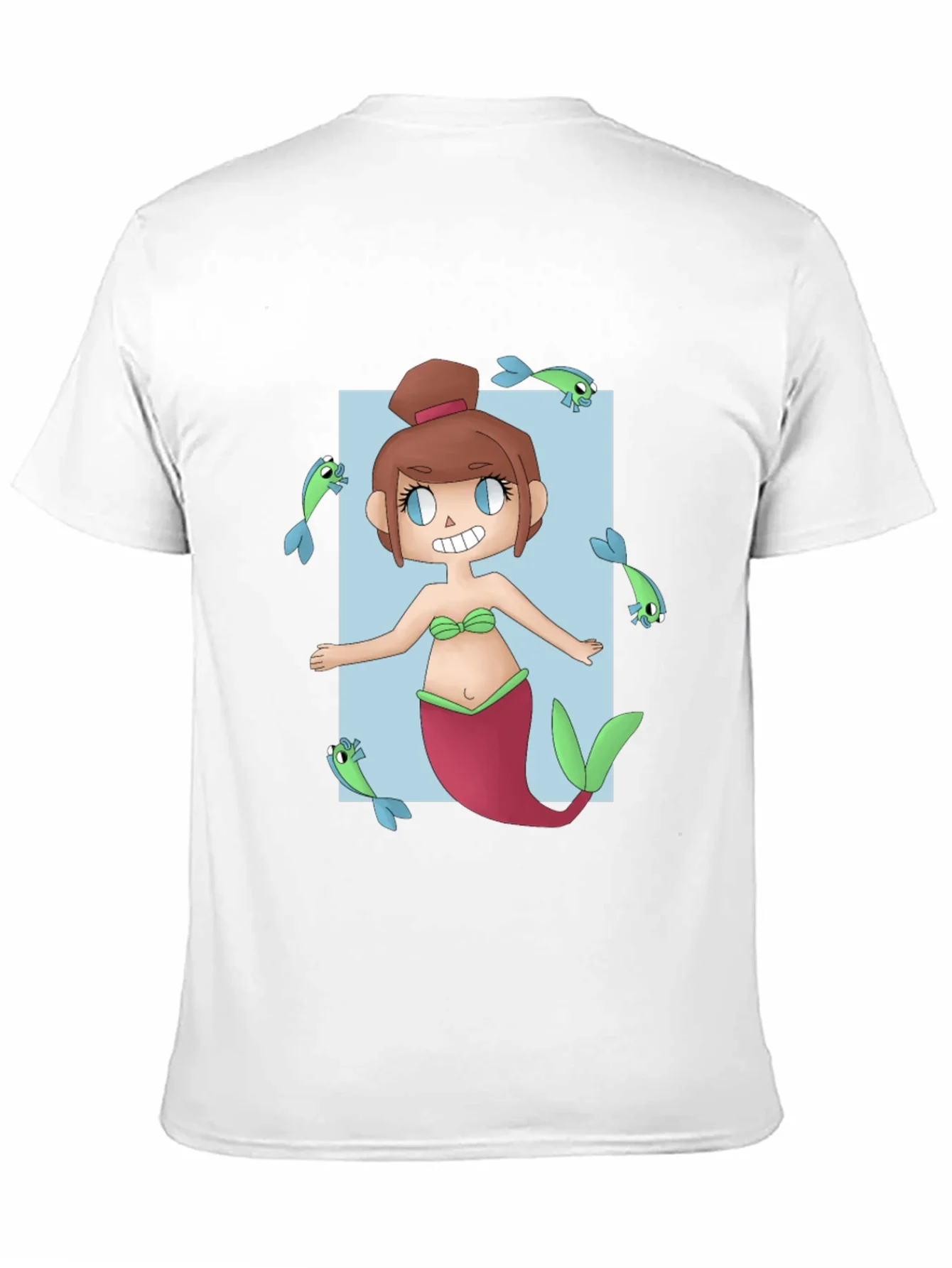 Camiseta Negra con Dise?o de Sirena Animada