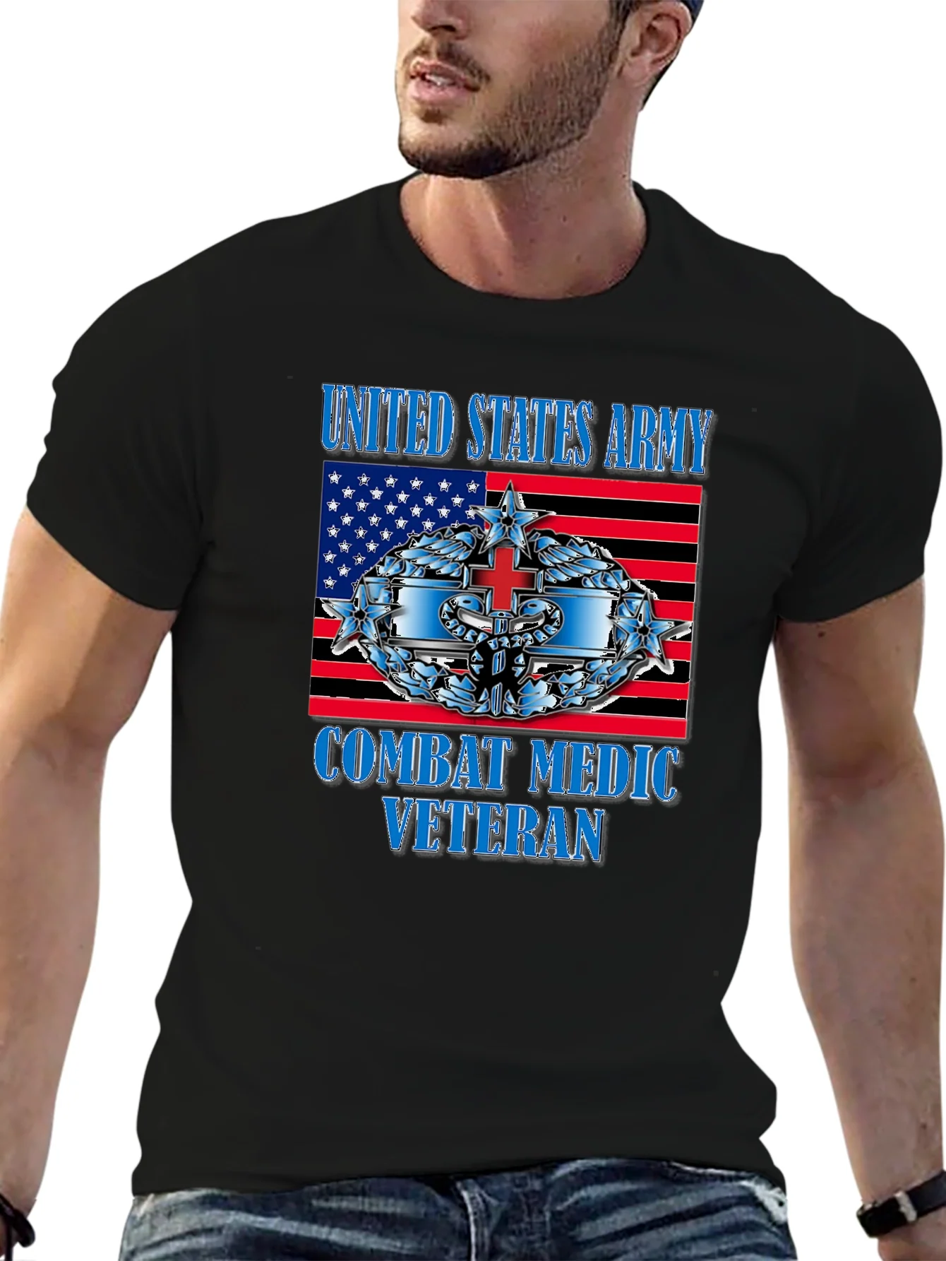 Camiseta Veterano M¨¦dico de Combate Ej¨¦rcito USA