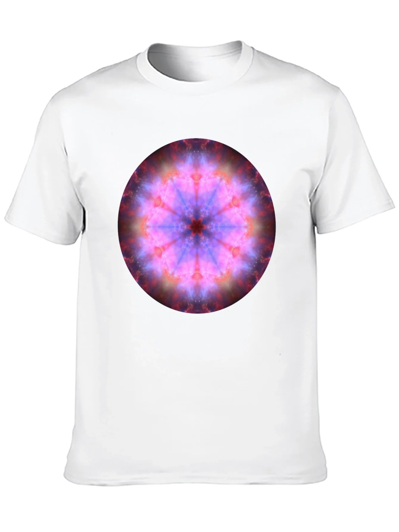 Camiseta Negra con Dise?o Mandala C¨®smica