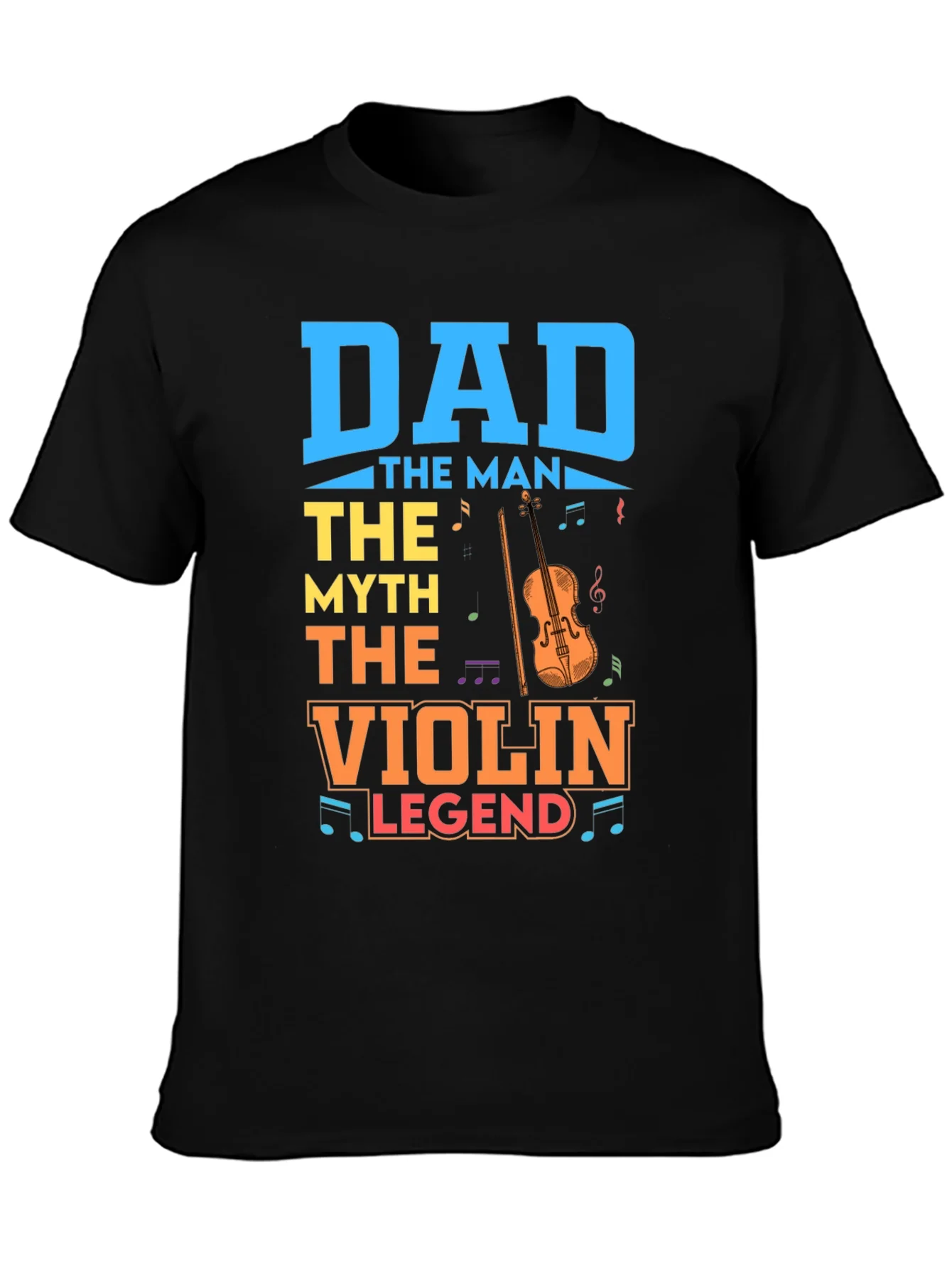 Camiseta Negra Dad Violin Legend