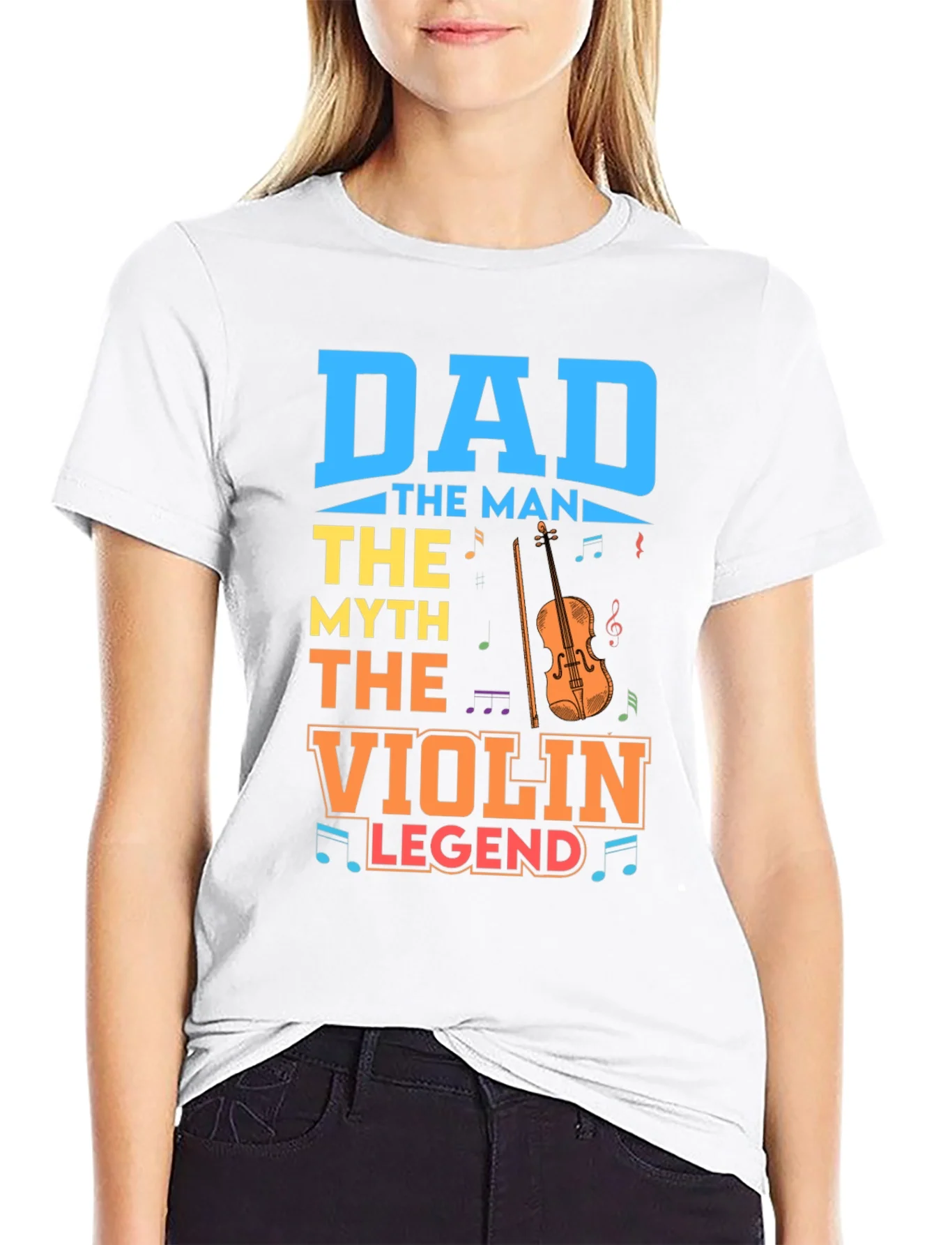Camiseta Negra Dad Violin Legend