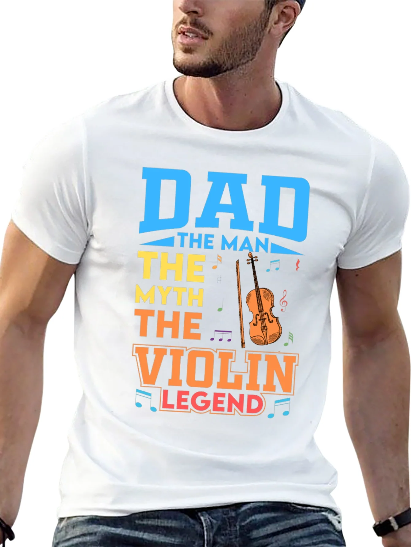 Camiseta Negra Dad Violin Legend