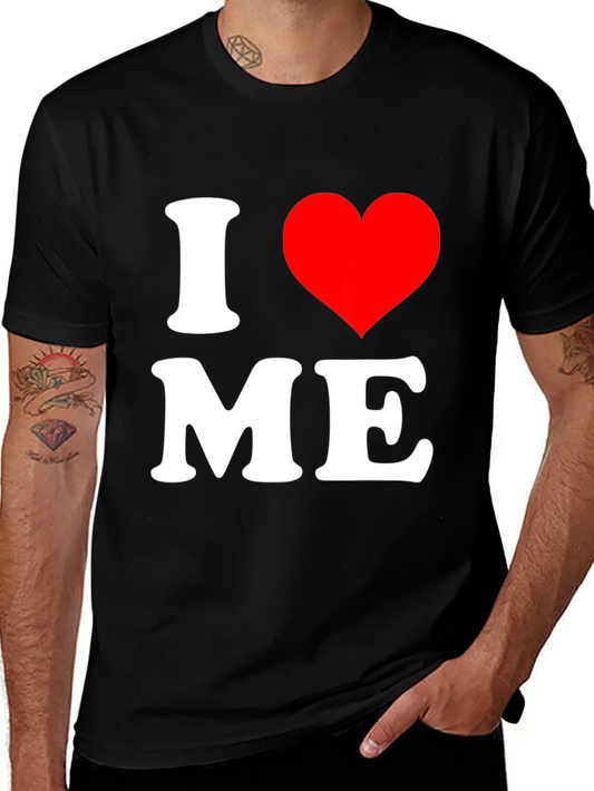 Camiseta Negra Hombre: I ?? ME - Expresa Tu Amor Propio