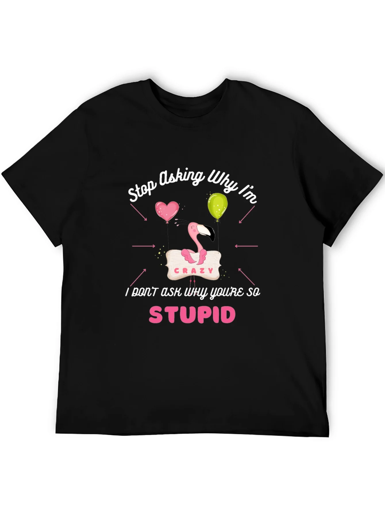 Camiseta Negra Estampada - ?Por Qu¨¦ Tan Loco?