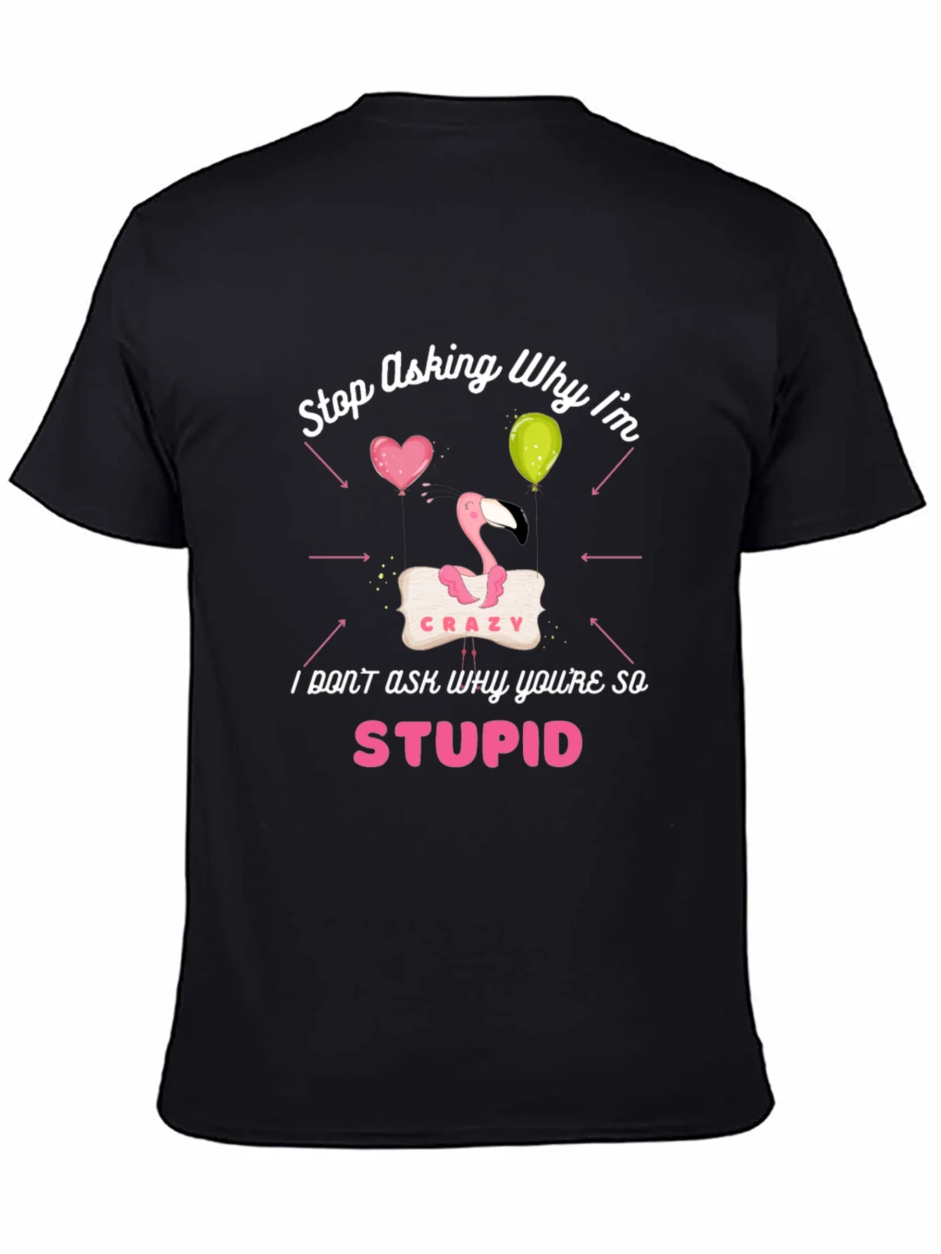 Camiseta Negra Estampada - ?Por Qu¨¦ Tan Loco?