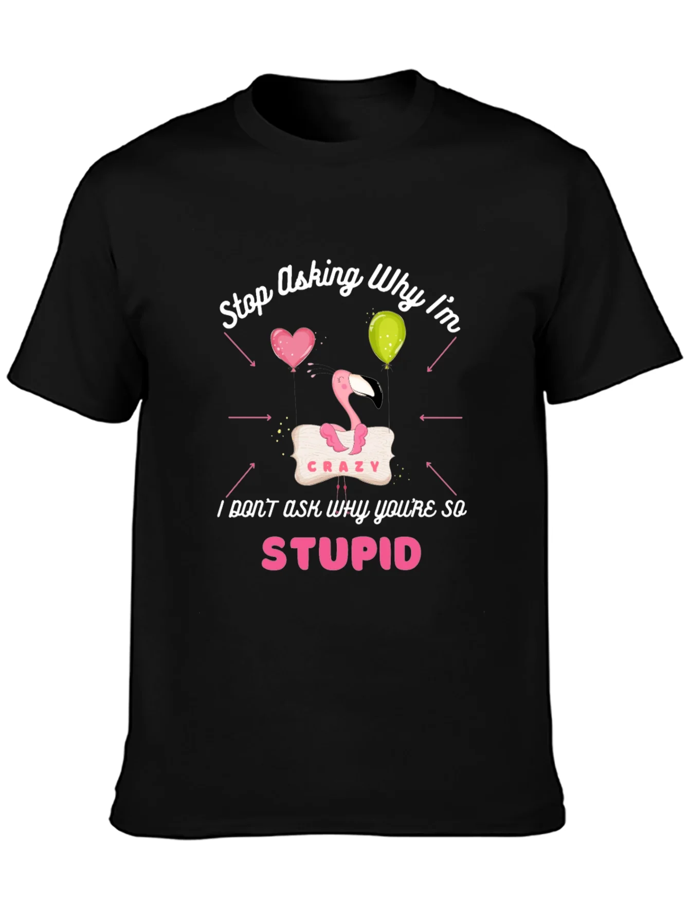 Camiseta Negra Estampada - ?Por Qu¨¦ Tan Loco?