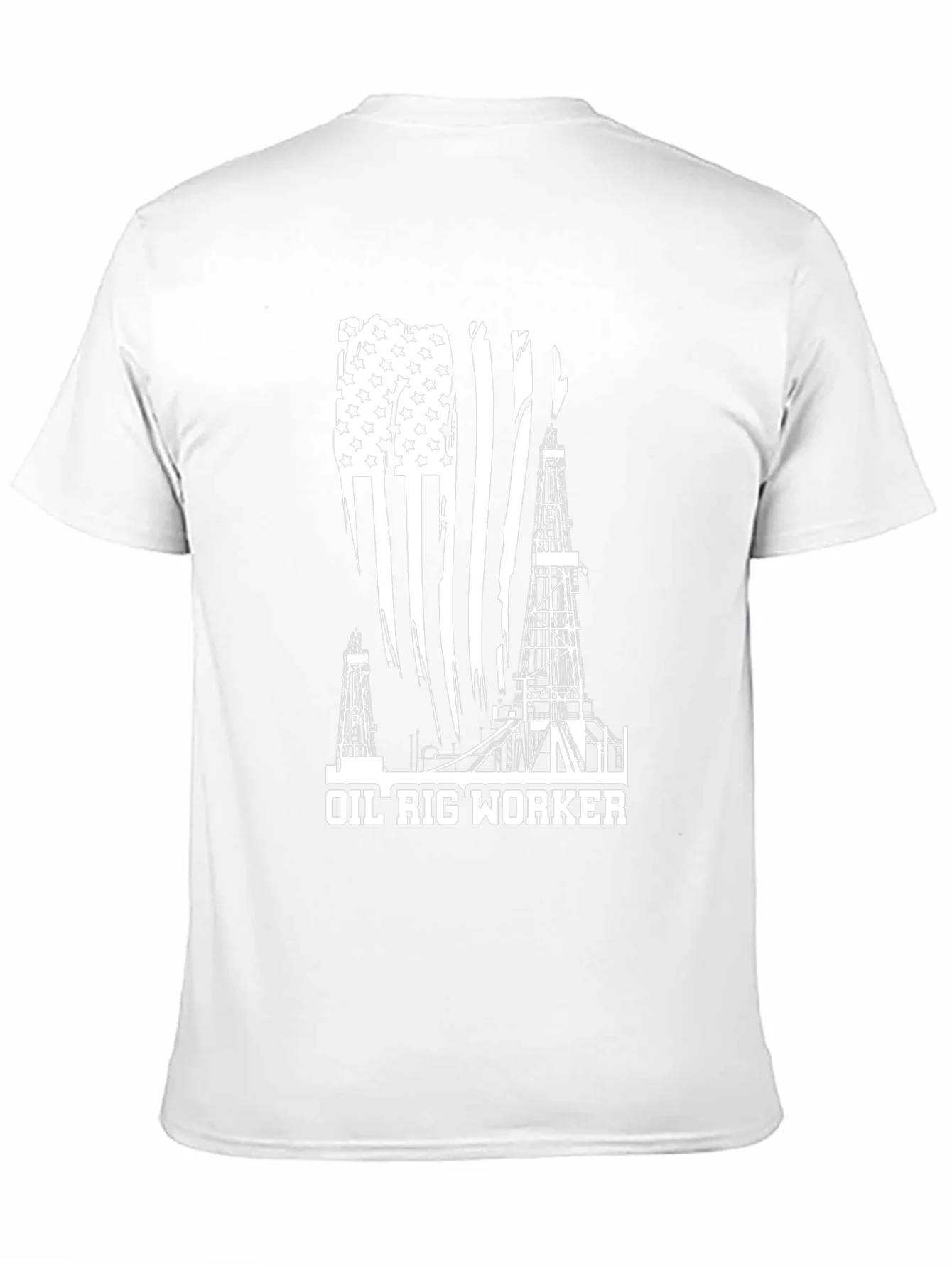 Rebbecca Oil Rig Worker American Flag T-Shirt