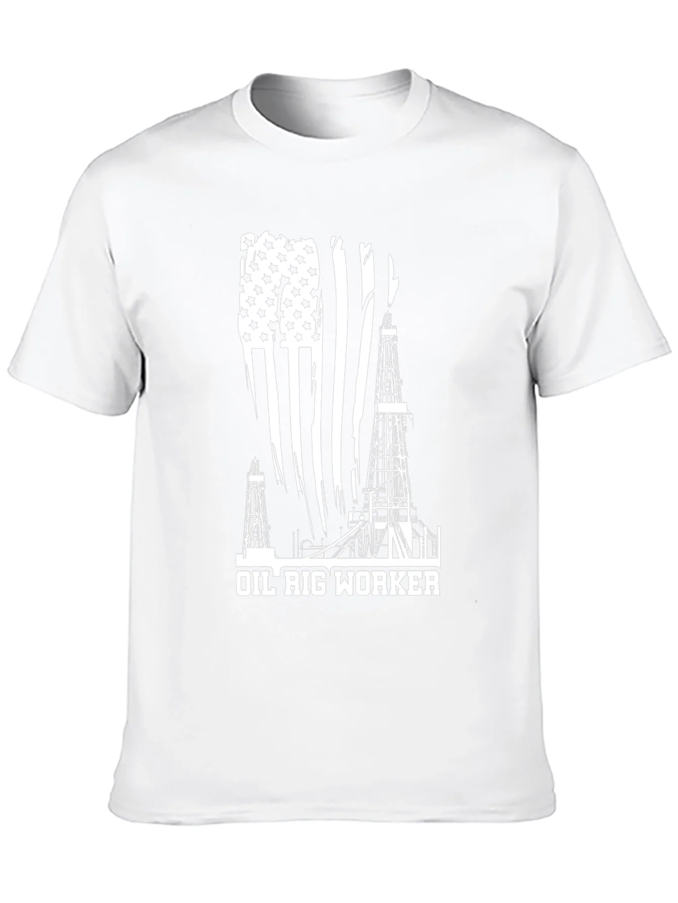 Rebbecca Oil Rig Worker American Flag T-Shirt