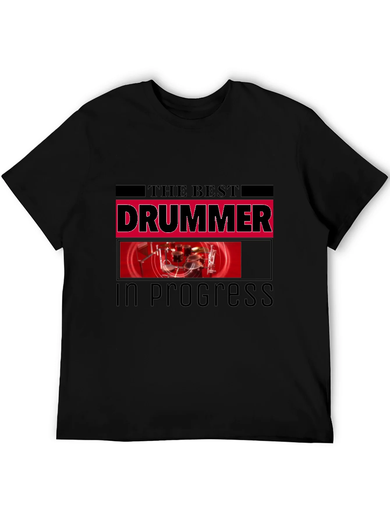 Rebbecca The Best Drummer In Progress Black T-Shirt