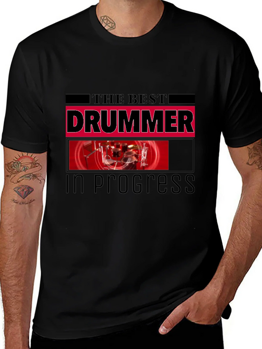 Rebbecca The Best Drummer In Progress Black T-Shirt