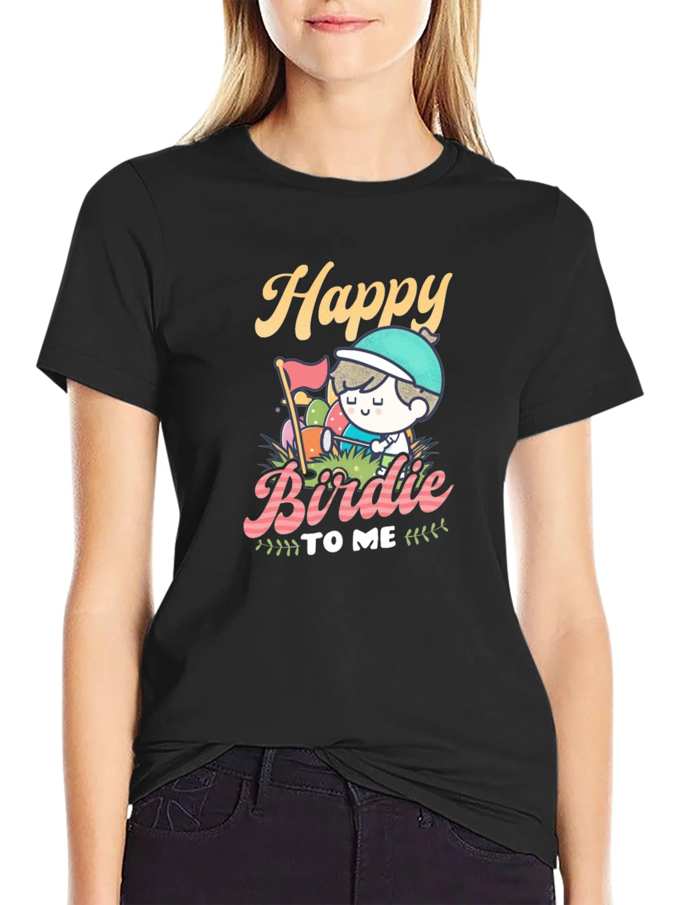 Camiseta Negra Happy Birdie