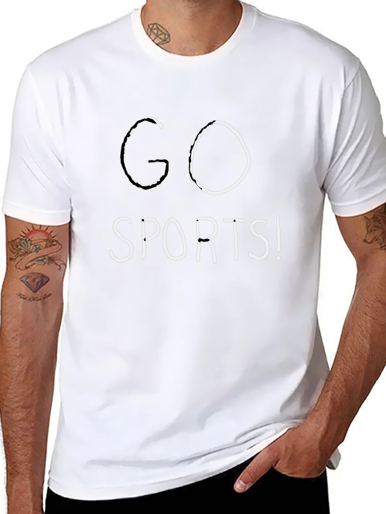 Camiseta Negra Go Sports! Casual Unisex
