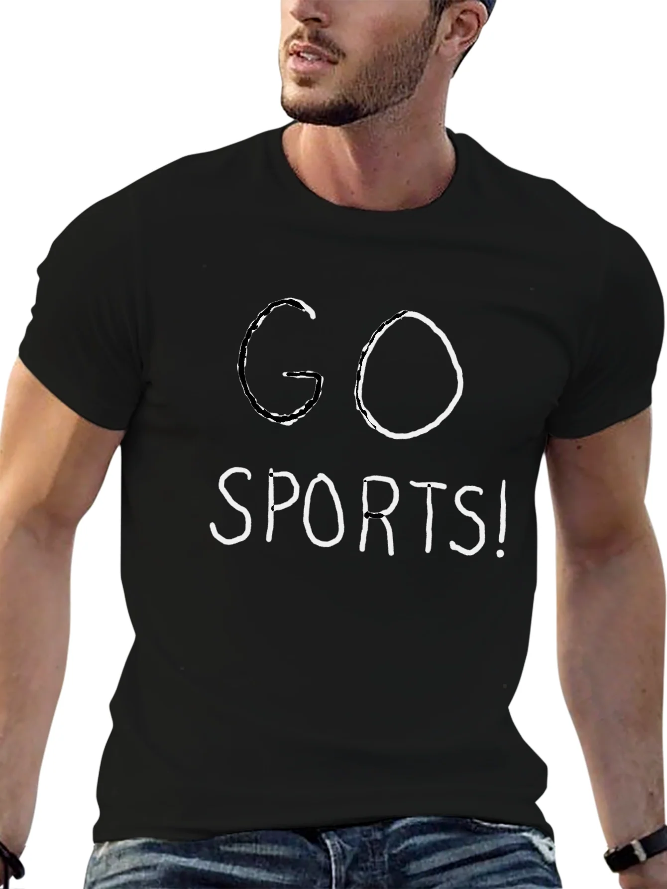 Camiseta Negra Go Sports! Casual Unisex