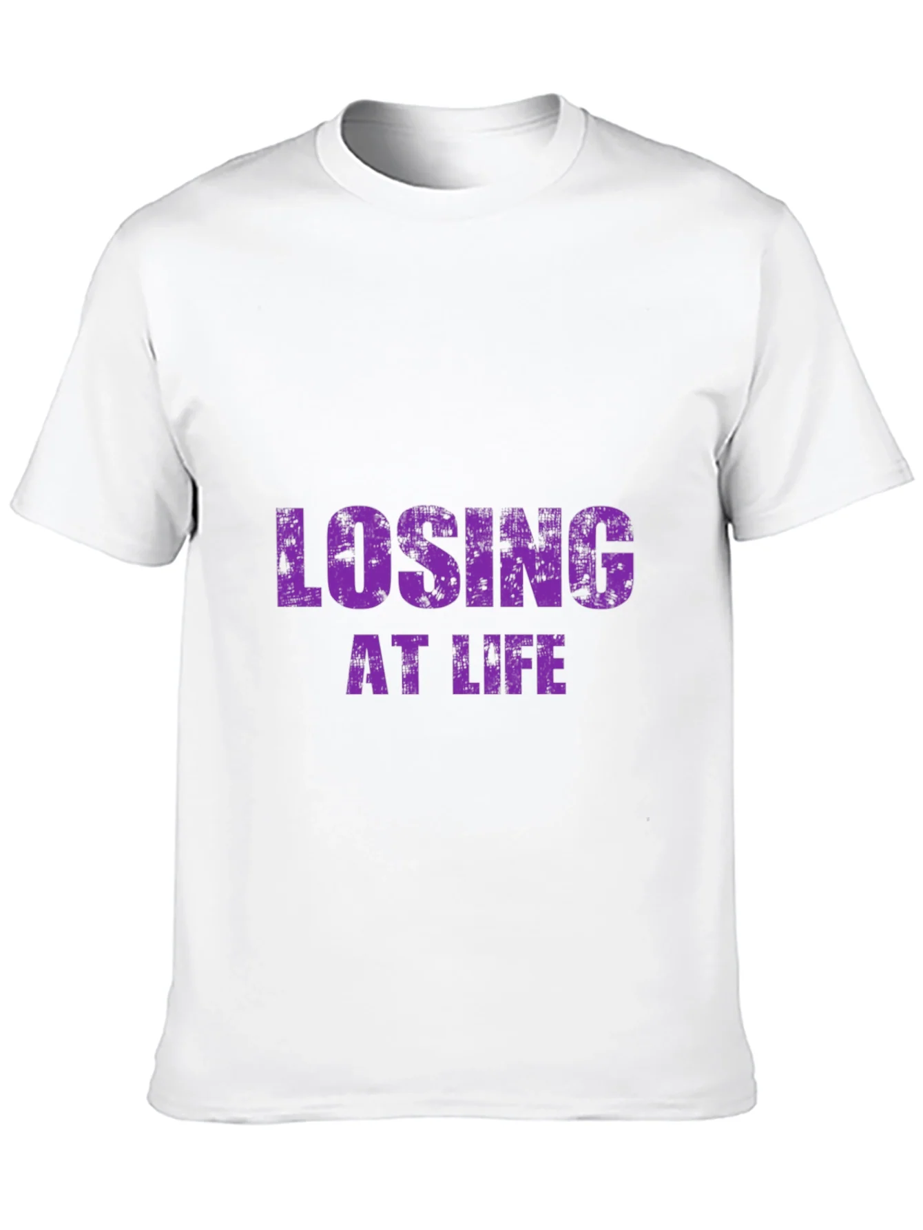 Camiseta Negra Losing At Life para Hombre