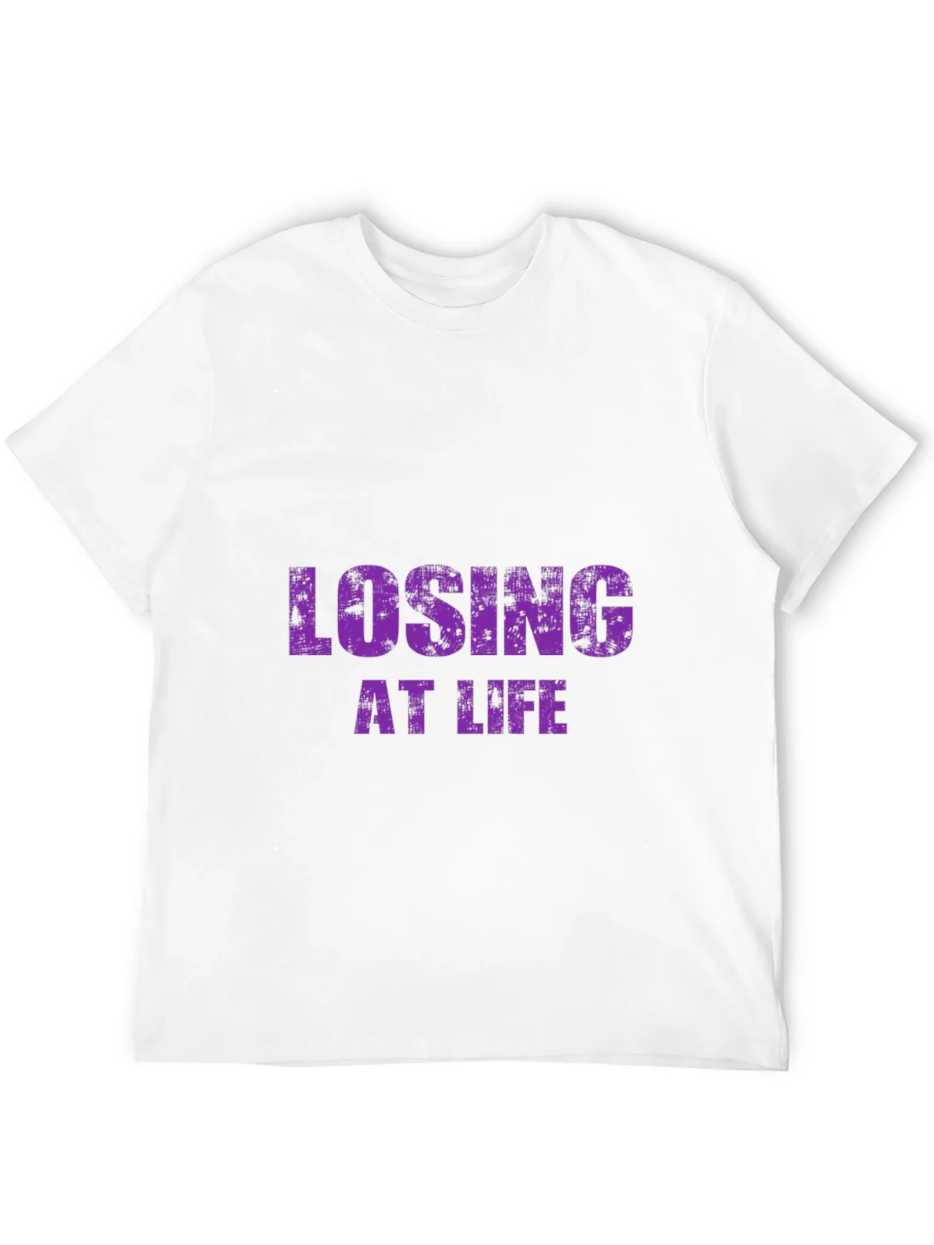 Camiseta Negra Losing At Life para Hombre