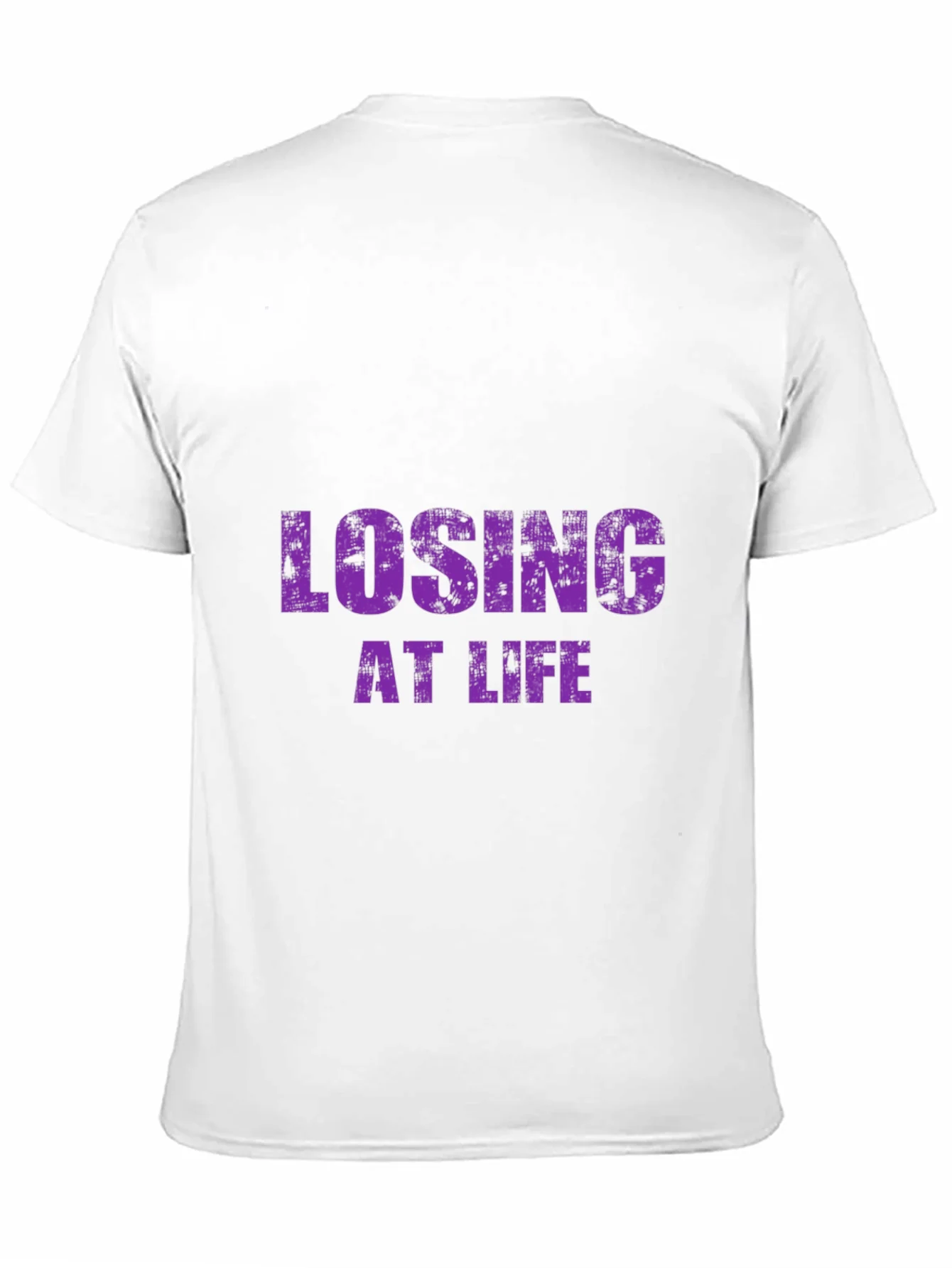 Camiseta Negra Losing At Life para Hombre